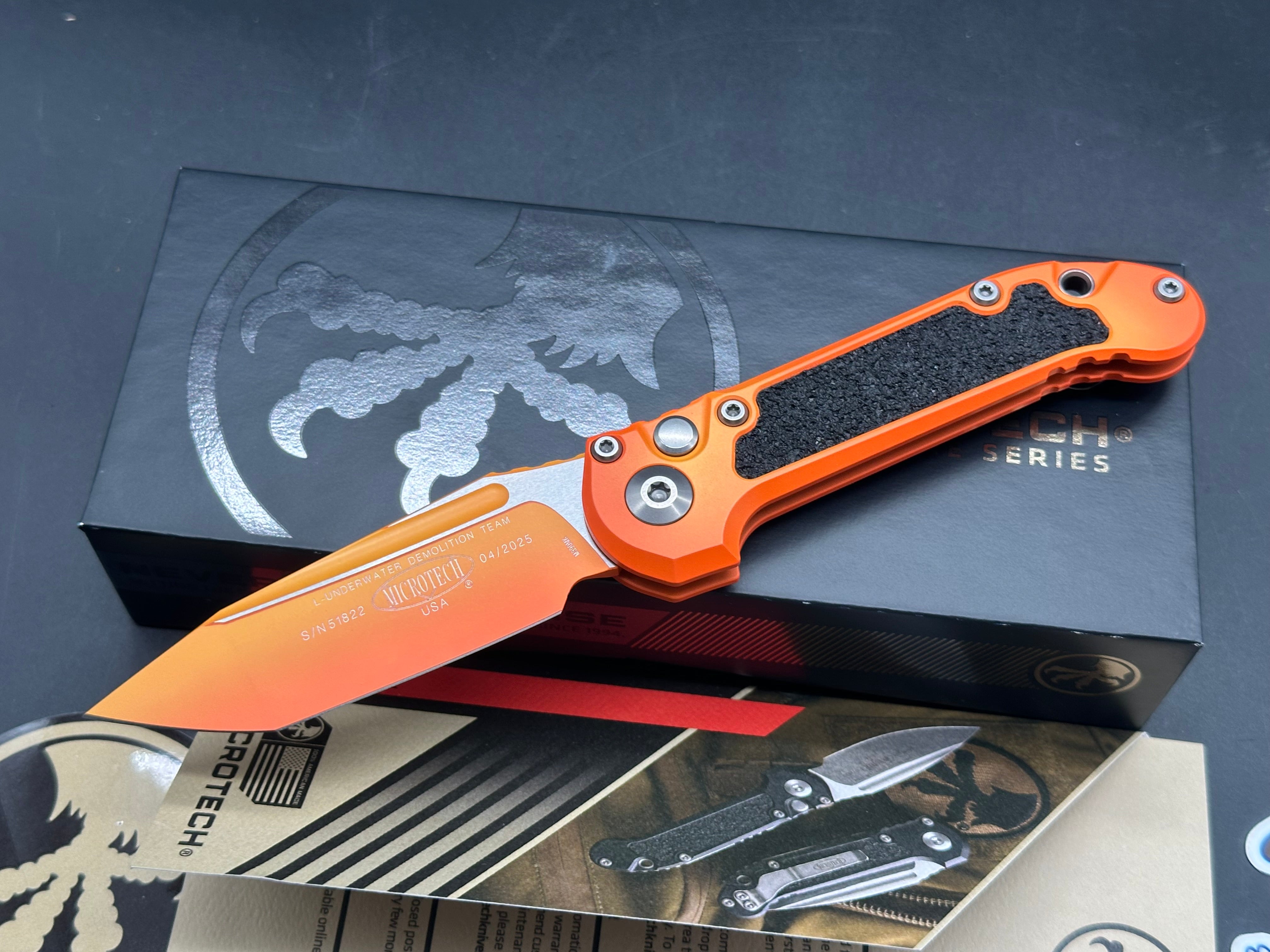 Microtech LUDT Gen III Signature Series - Sunrise Cerakote Handle & Cerakote Blade