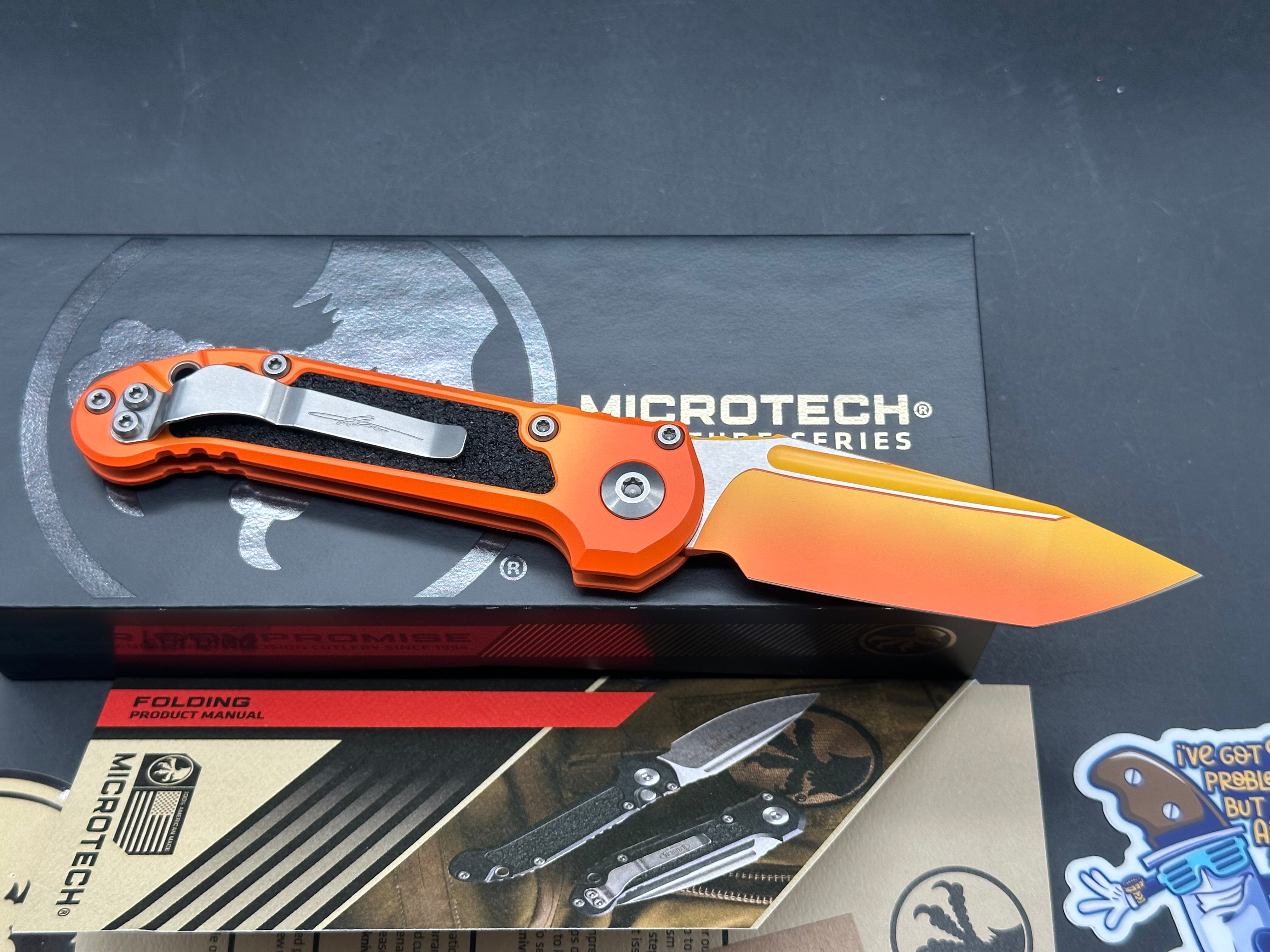 Microtech LUDT Gen III Signature Series - Sunrise Cerakote Handle & Cerakote Blade