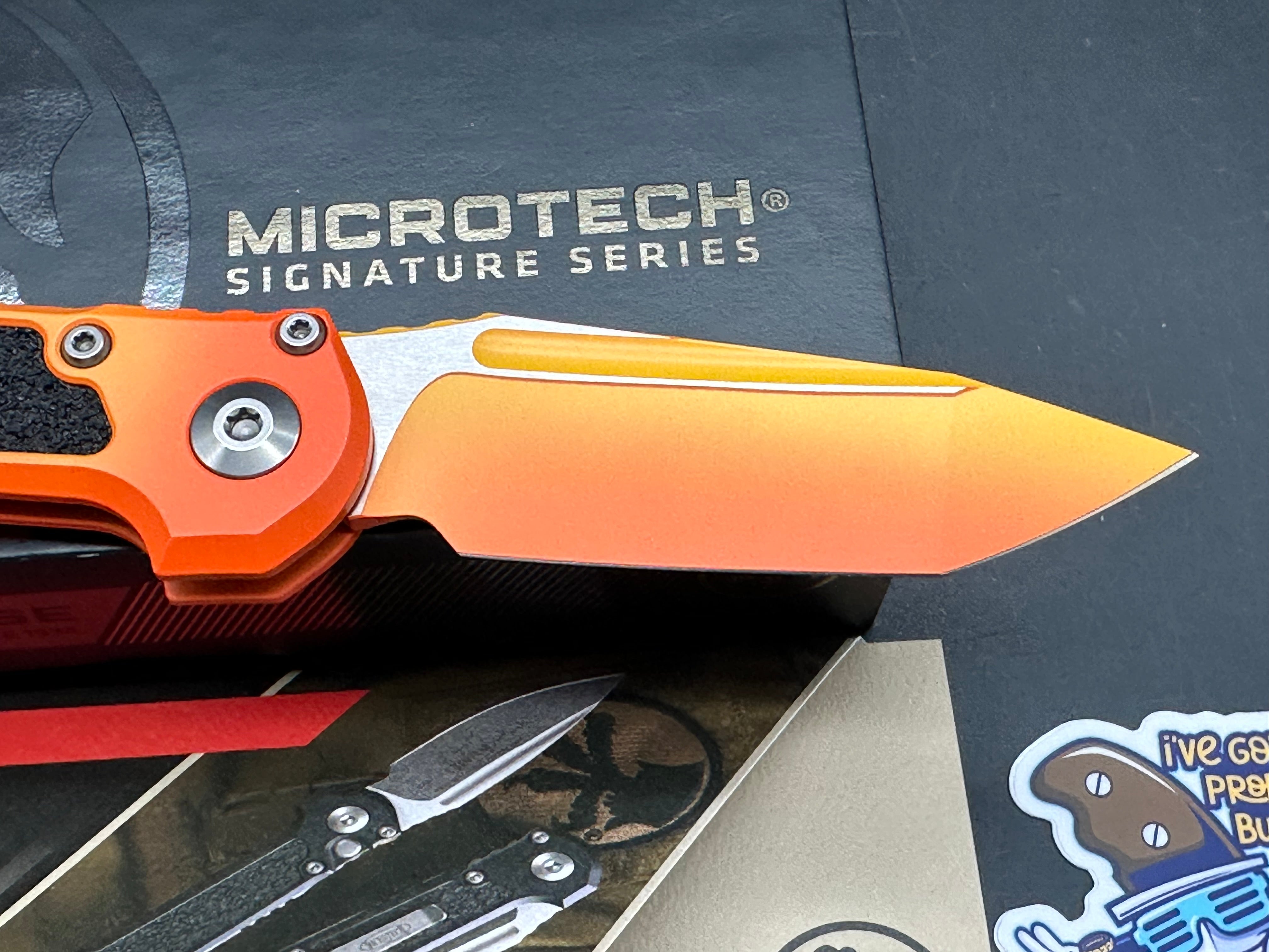 Microtech LUDT Gen III Signature Series - Sunrise Cerakote Handle & Cerakote Blade