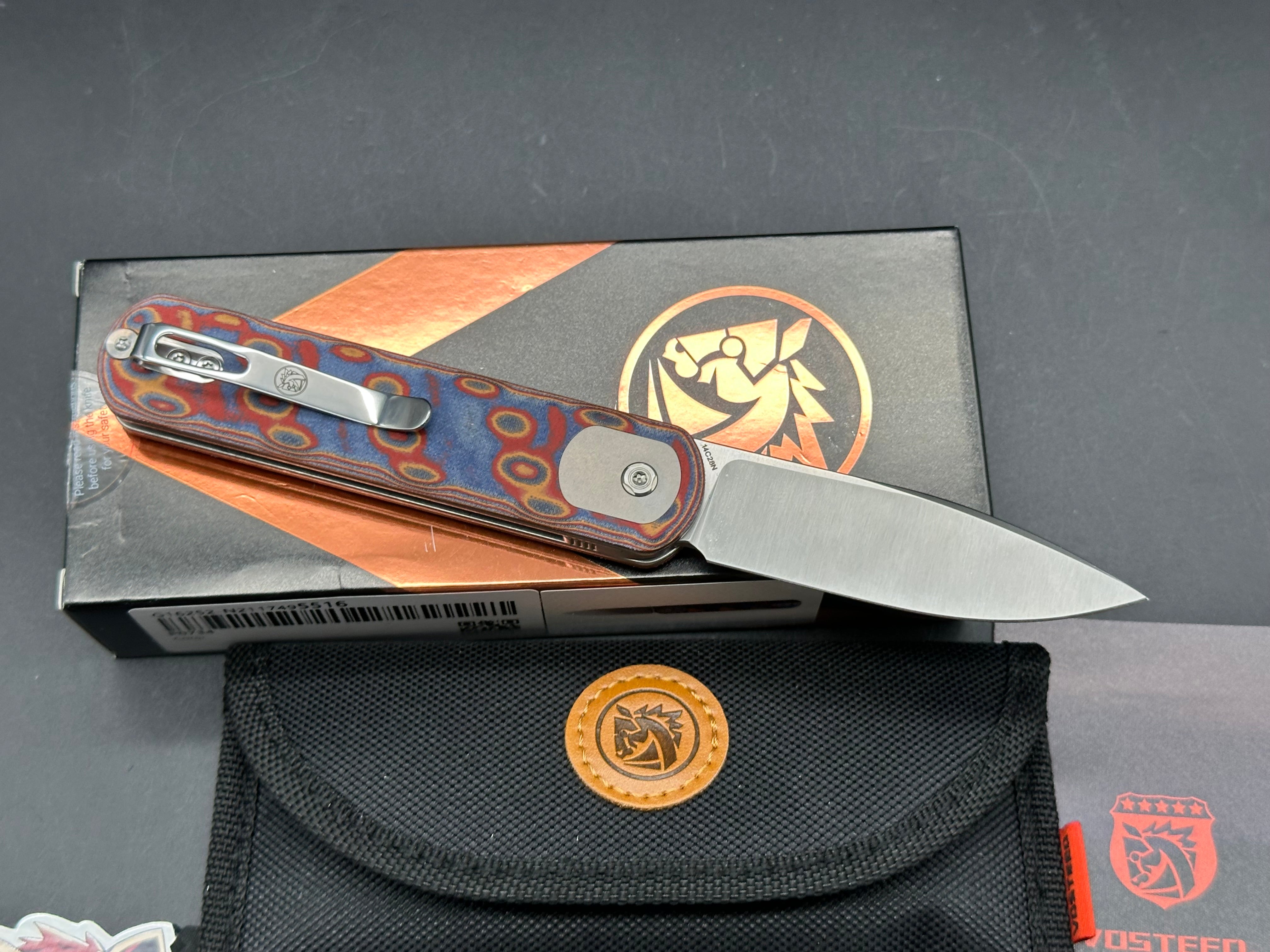 Vosteed Corgi - Trek Lock Knife (2.98" 14C28N Blade & Micarta Handle)