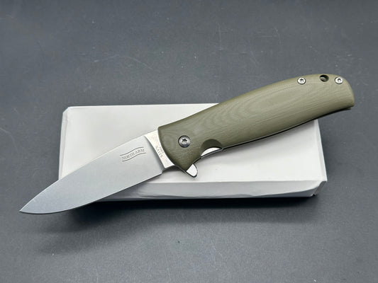 North Arm Skaha 2, 3.3" S35VN Blade with OD Green G10 Handle (Serial #1993)