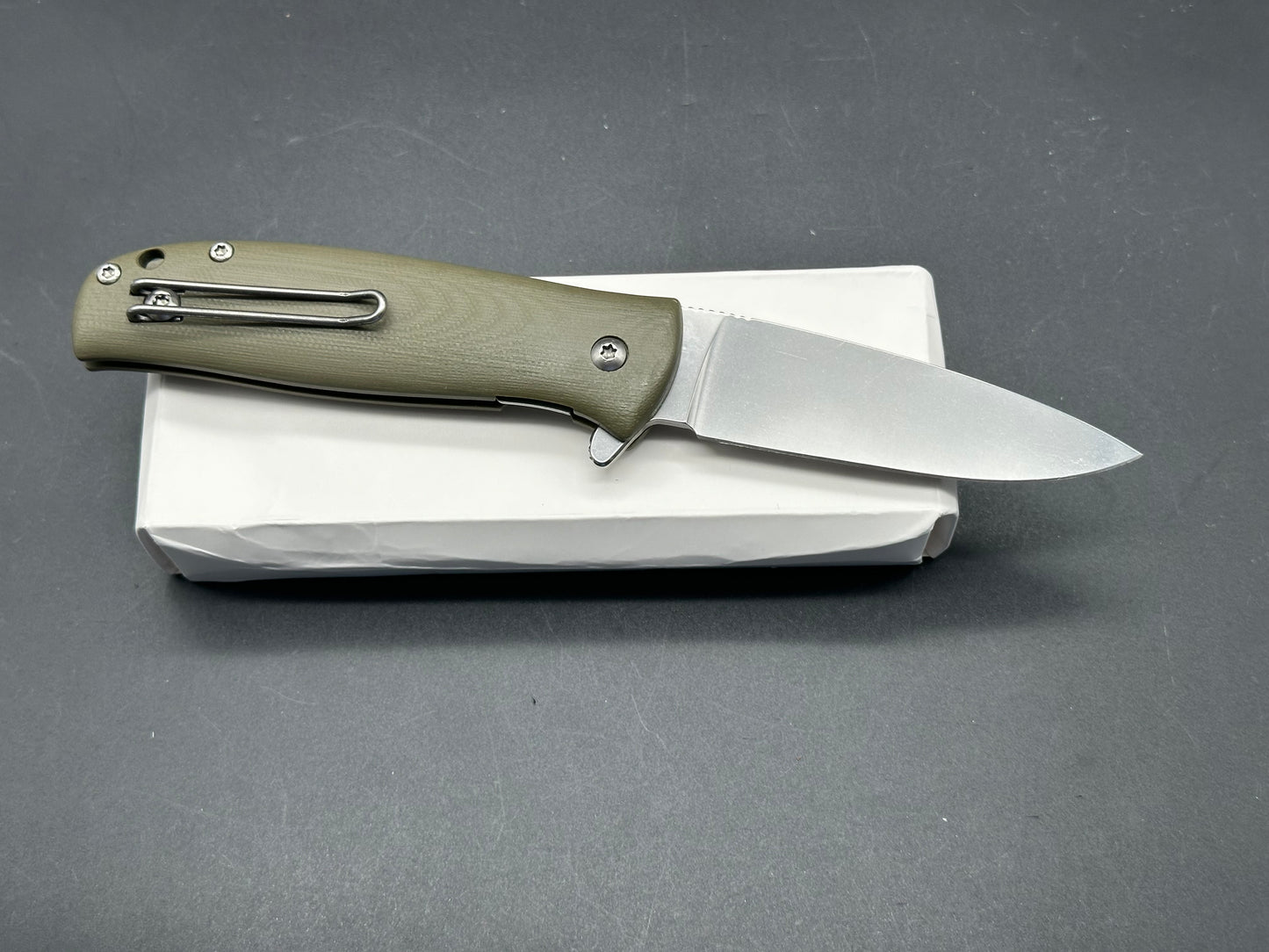 North Arm Skaha 2, 3.3" S35VN Blade with OD Green G10 Handle (Serial #1993)