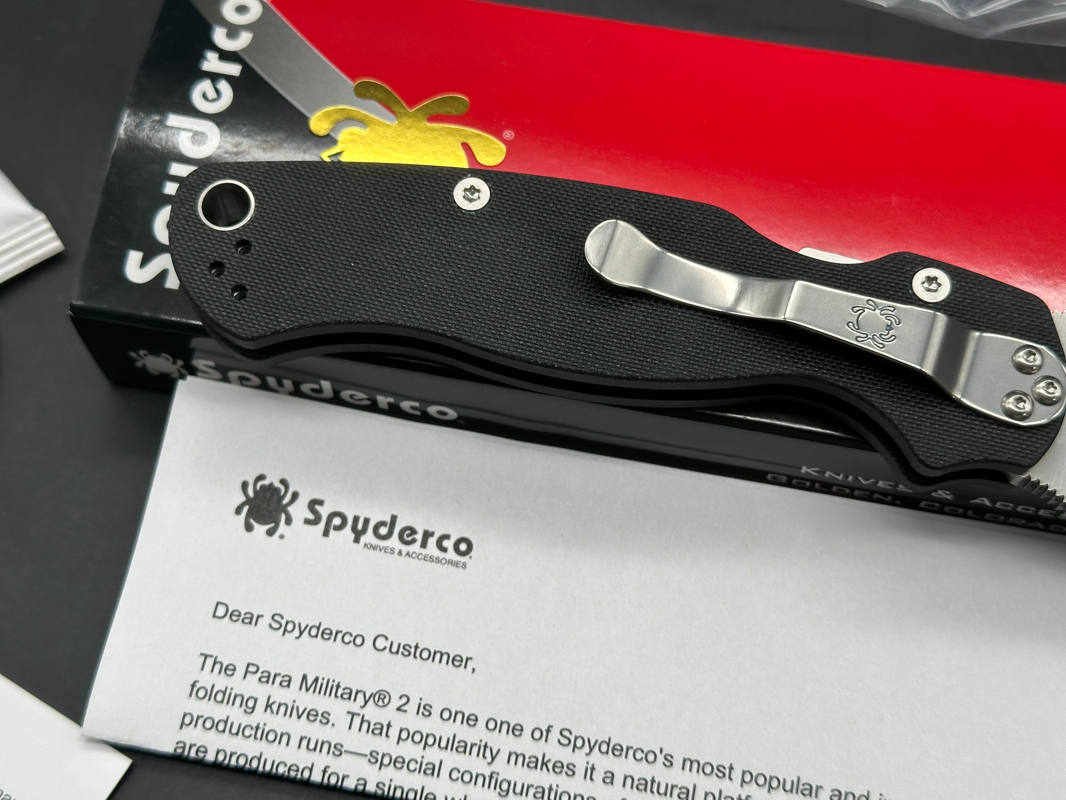 Spyderco Paramilitary 2 Exclusive Tanto Compression Lock Knife G-10 (3.4" Satin)