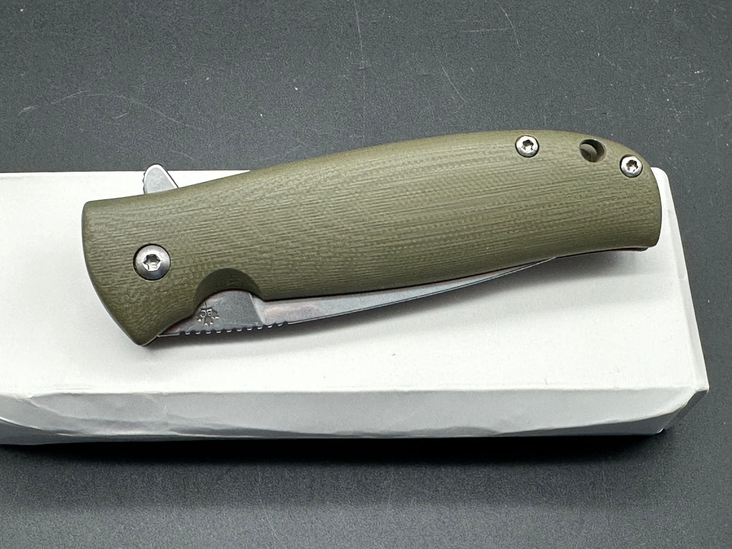 North Arm Skaha 2, 3.3" S35VN Blade with OD Green G10 Handle (Serial #1993)