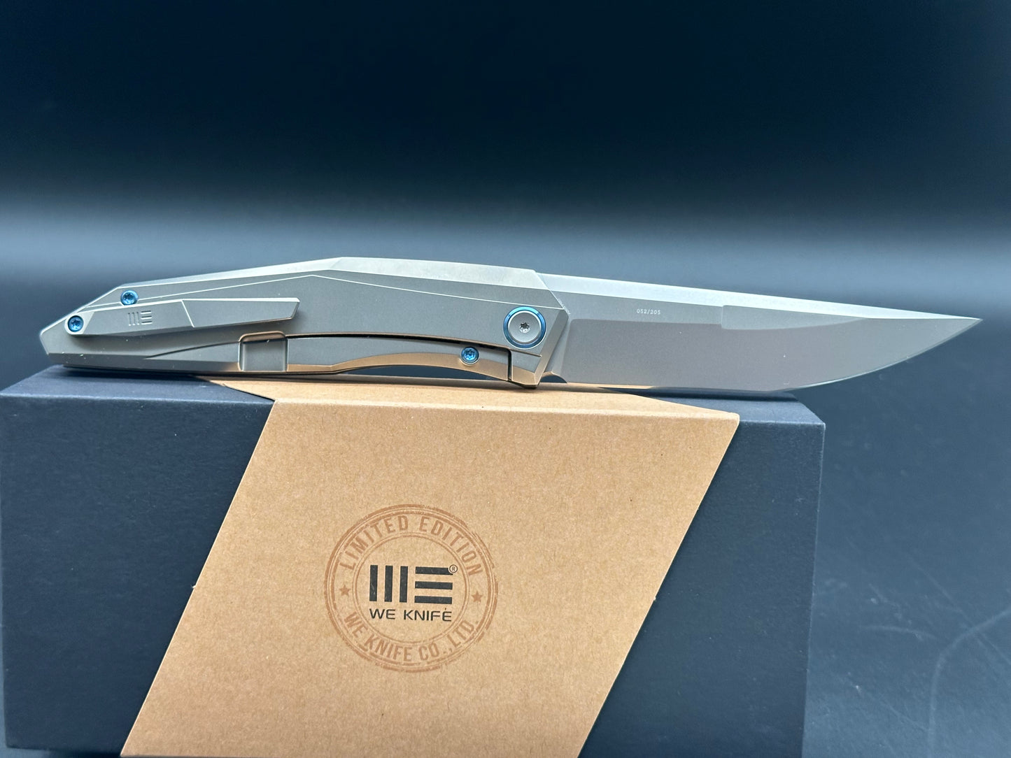 WE Knife Co. Cybernetic Knife Gray Titanium (3.91" Bead Blast)