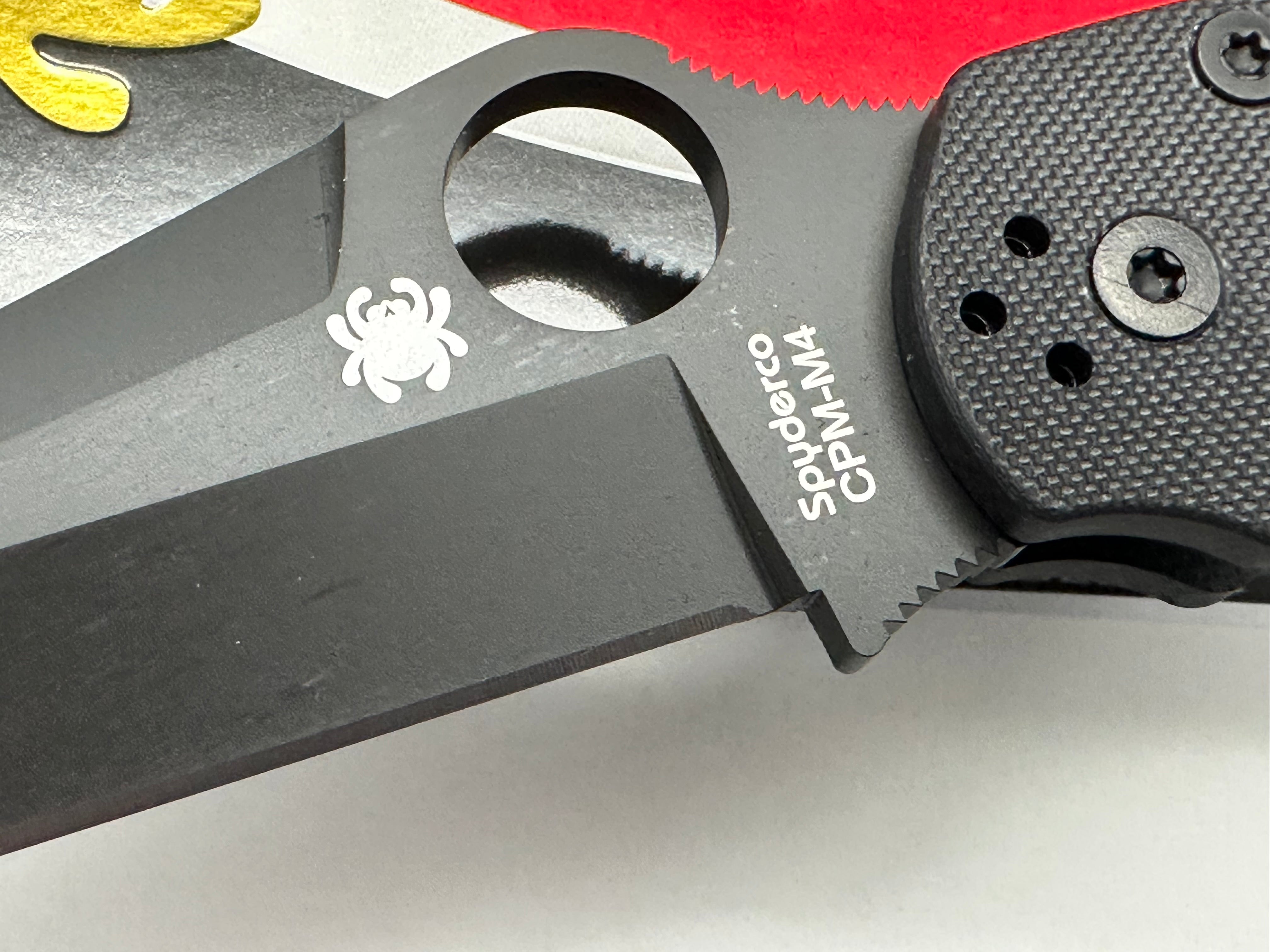 Spyderco Paramilitary 2 Tanto Compression Lock Knife Black G-10 (3.4" Black M4)