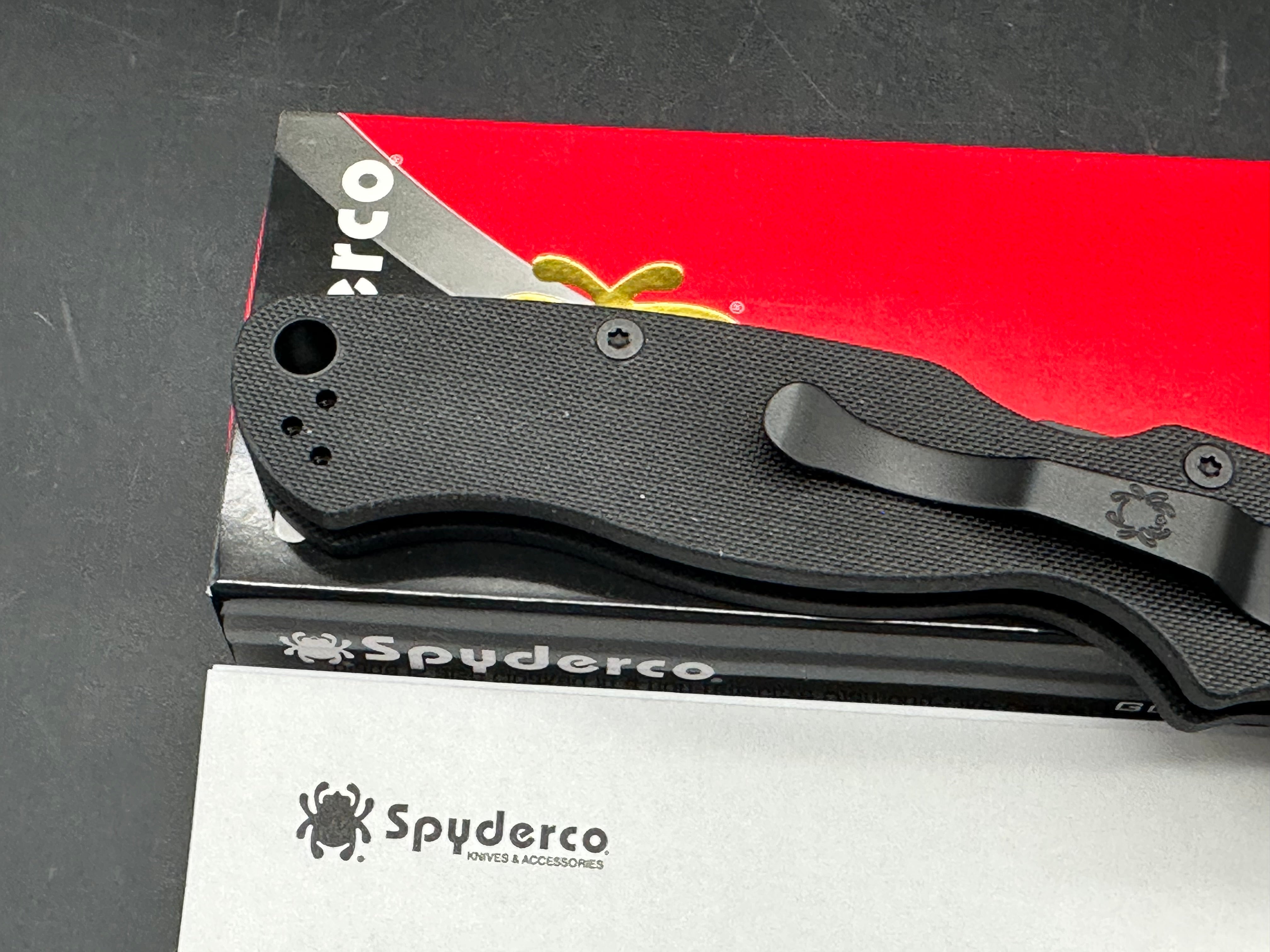 Spyderco Paramilitary 2 Tanto Compression Lock Knife Black G-10 (3.4" Black M4)