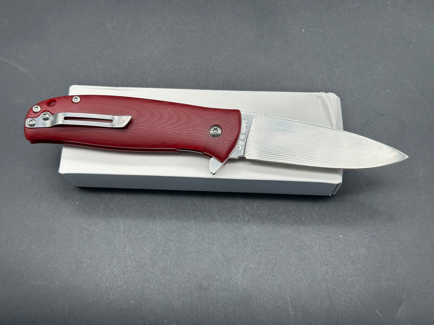 North Arm Skaha Original, 3.3" S35VN CNC Milled Blade with Red G10 Handle (10/16)