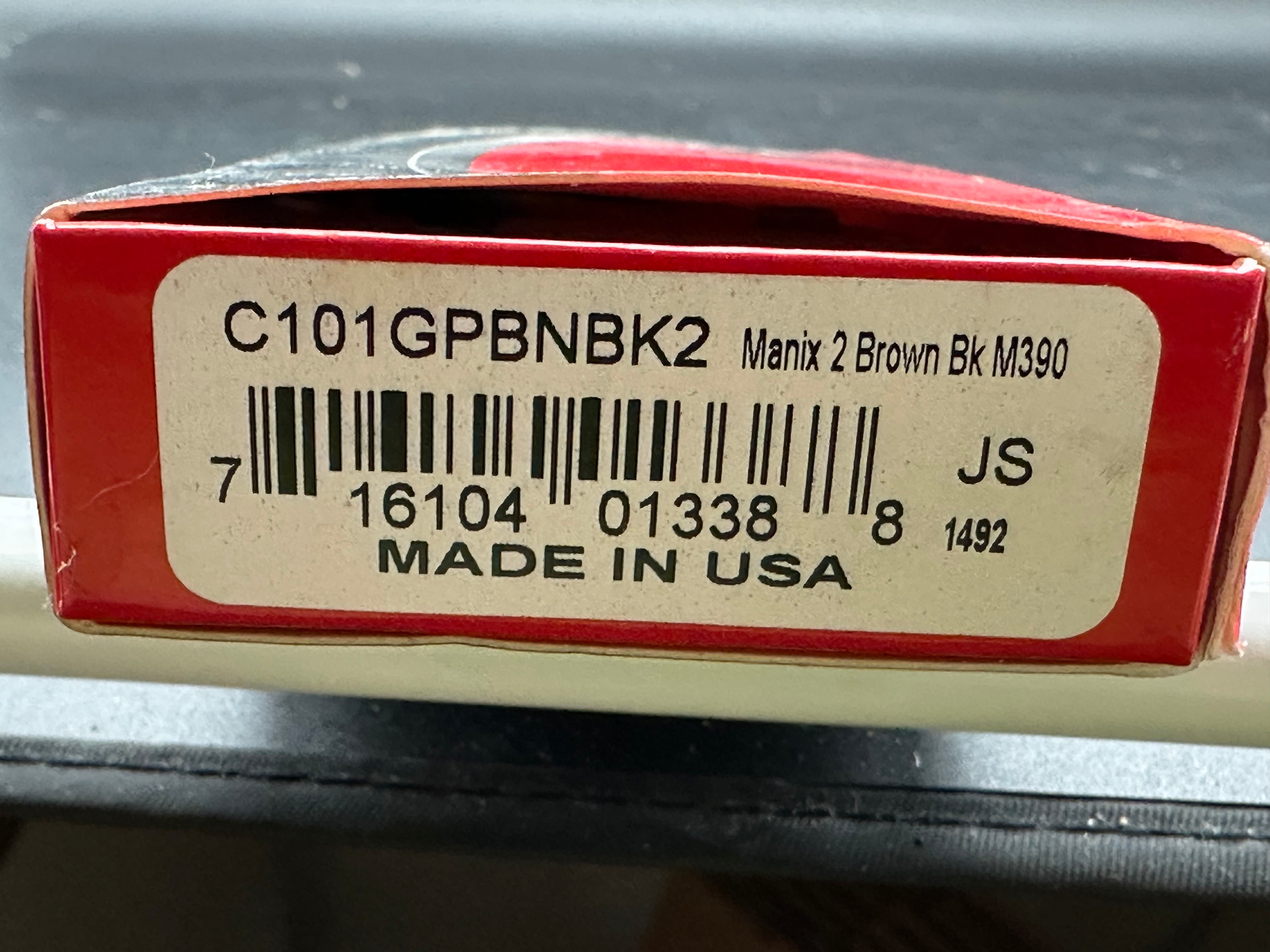 Spyderco Manix 2  brown G10 M390