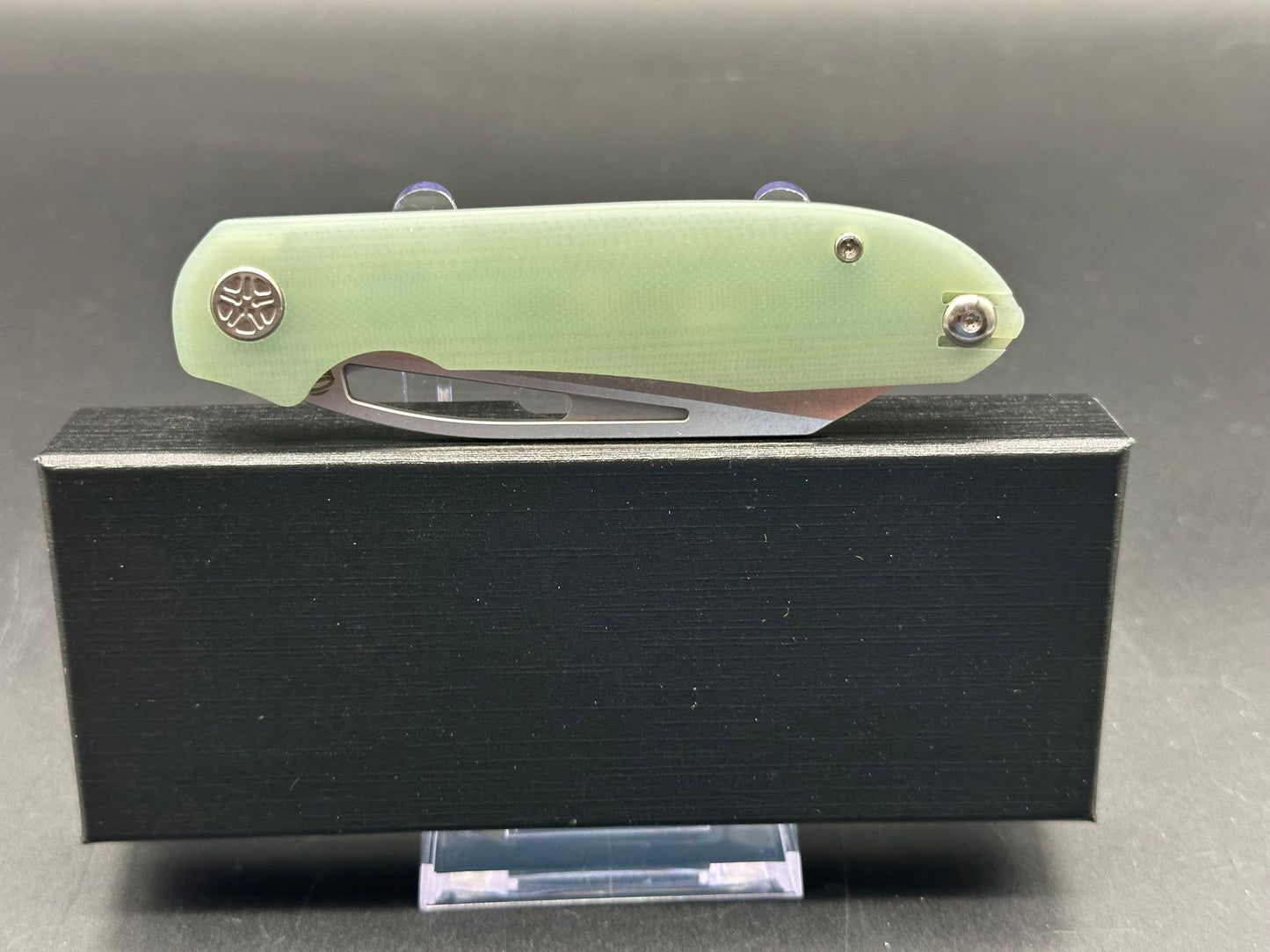 Tempest Pinion, 3.4" 14C28N Stonewash Blade with Natural G10 Handle