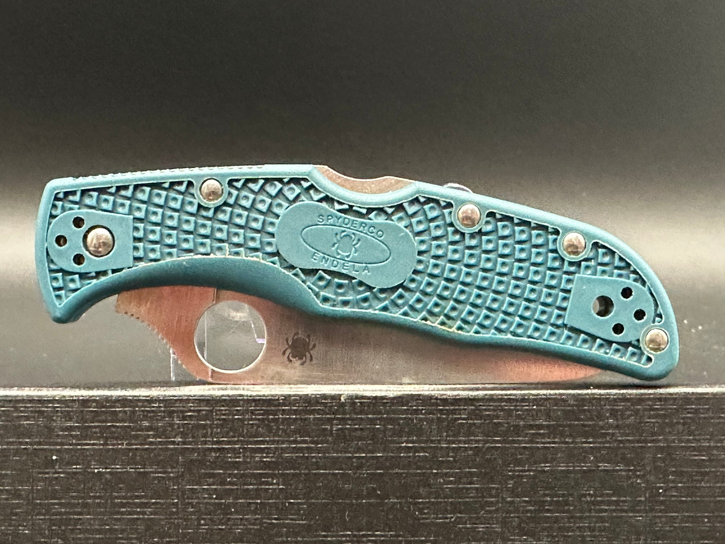 Spyderco Endela Lightweight Blue FRN Knife (3.41" Satin K390)