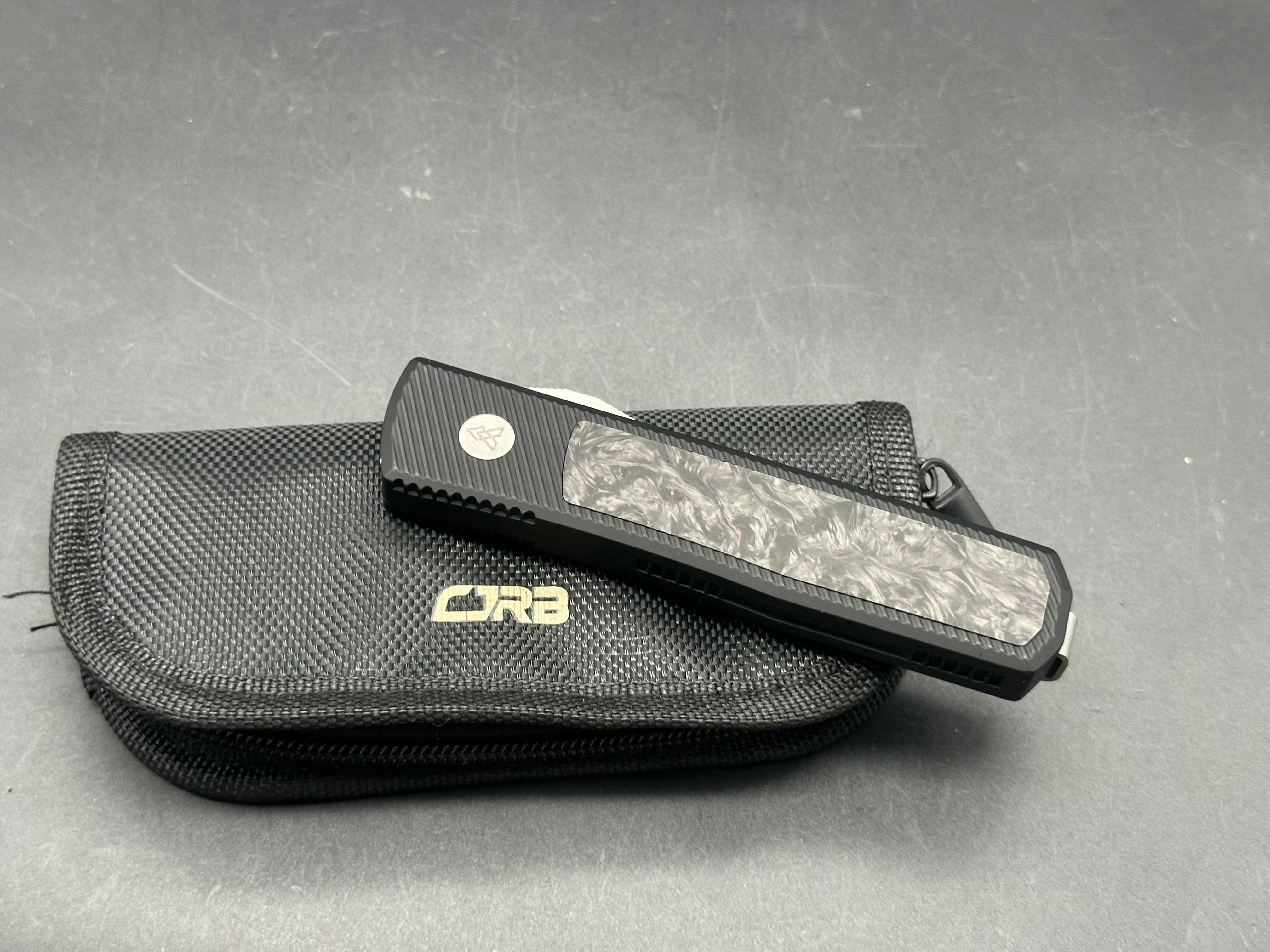 Axial Shift OTF Black MagnaCut Black Aluminum Purple Fat Carbon Fiber