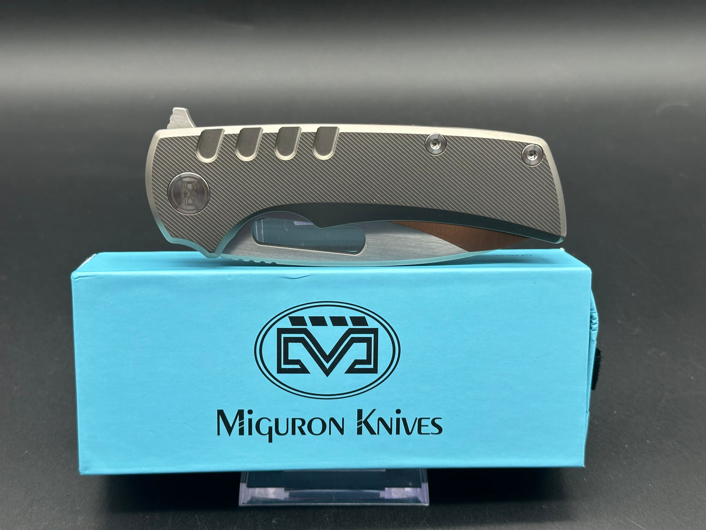 Miguron Arma, 3.75" M390 Blade with Milled Titanium Handle