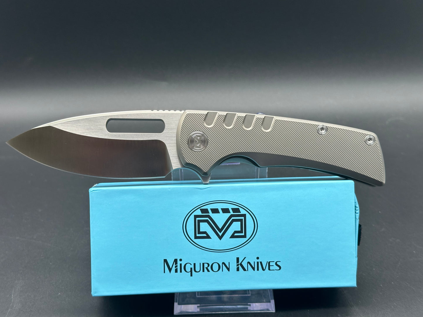 Miguron Arma, 3.75" M390 Blade with Milled Titanium Handle