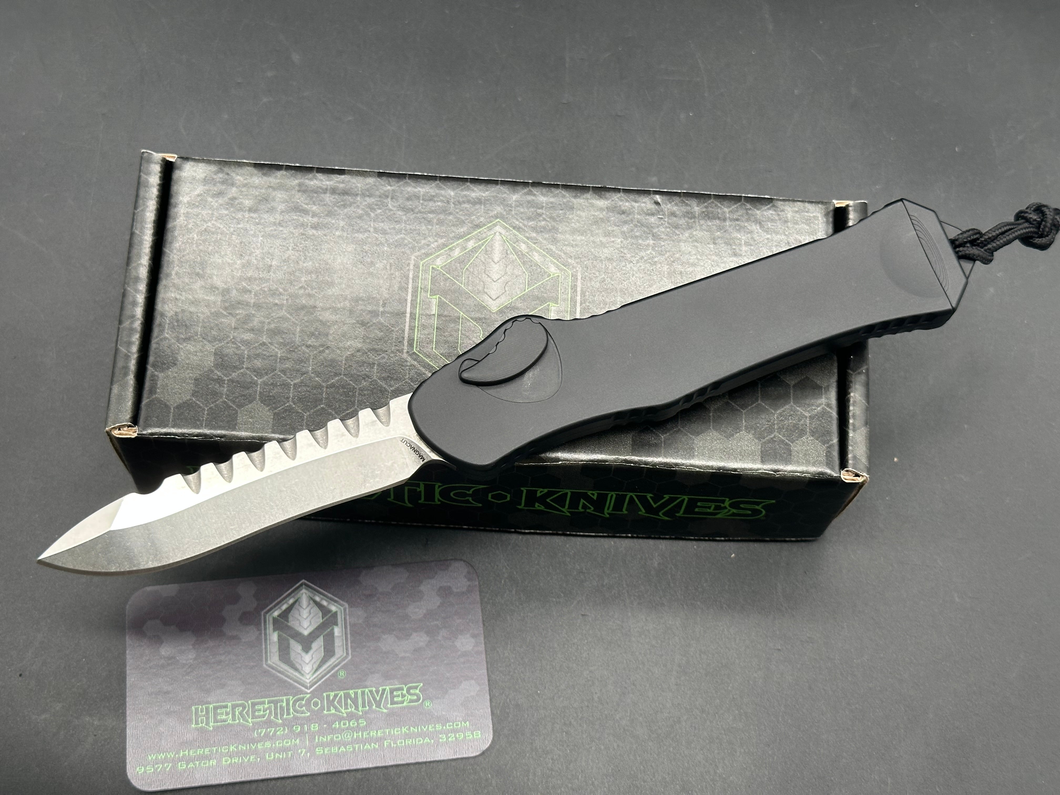 Heretic Knives Hydra OTF Automatic Knife Black Magnacut blade