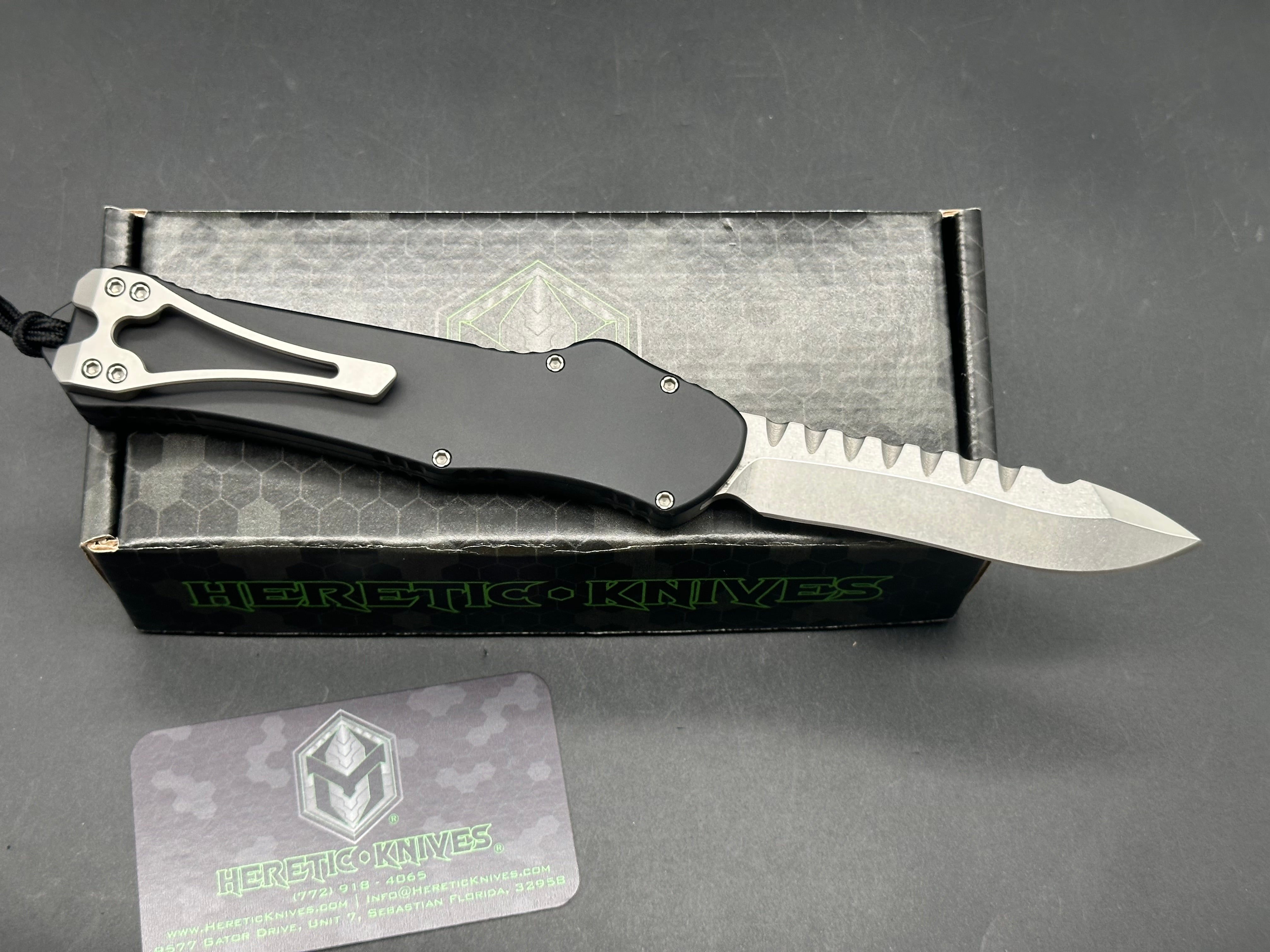 Heretic Knives Hydra OTF Automatic Knife Black Magnacut blade