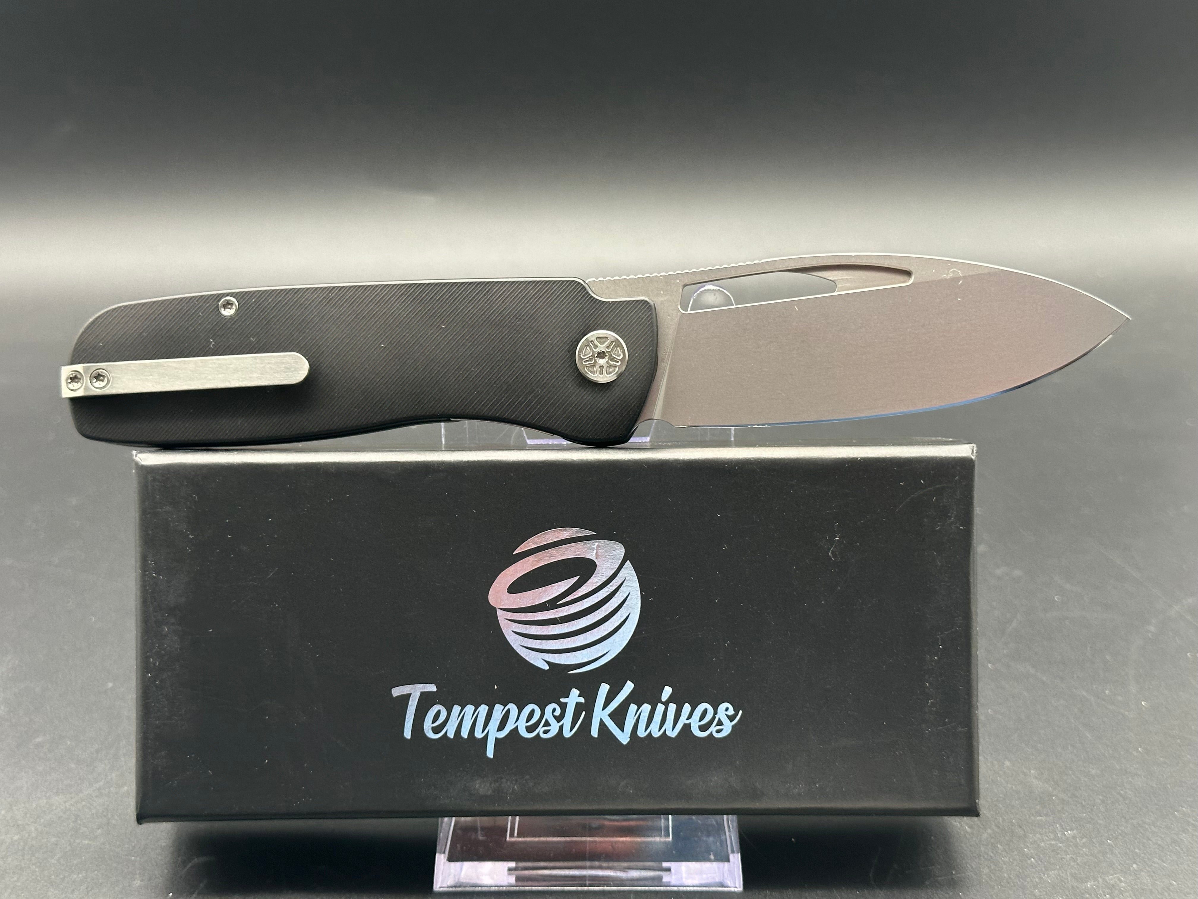 Tempest Jetstream, 3.5" 154CM Blade with Black Titanium Handle