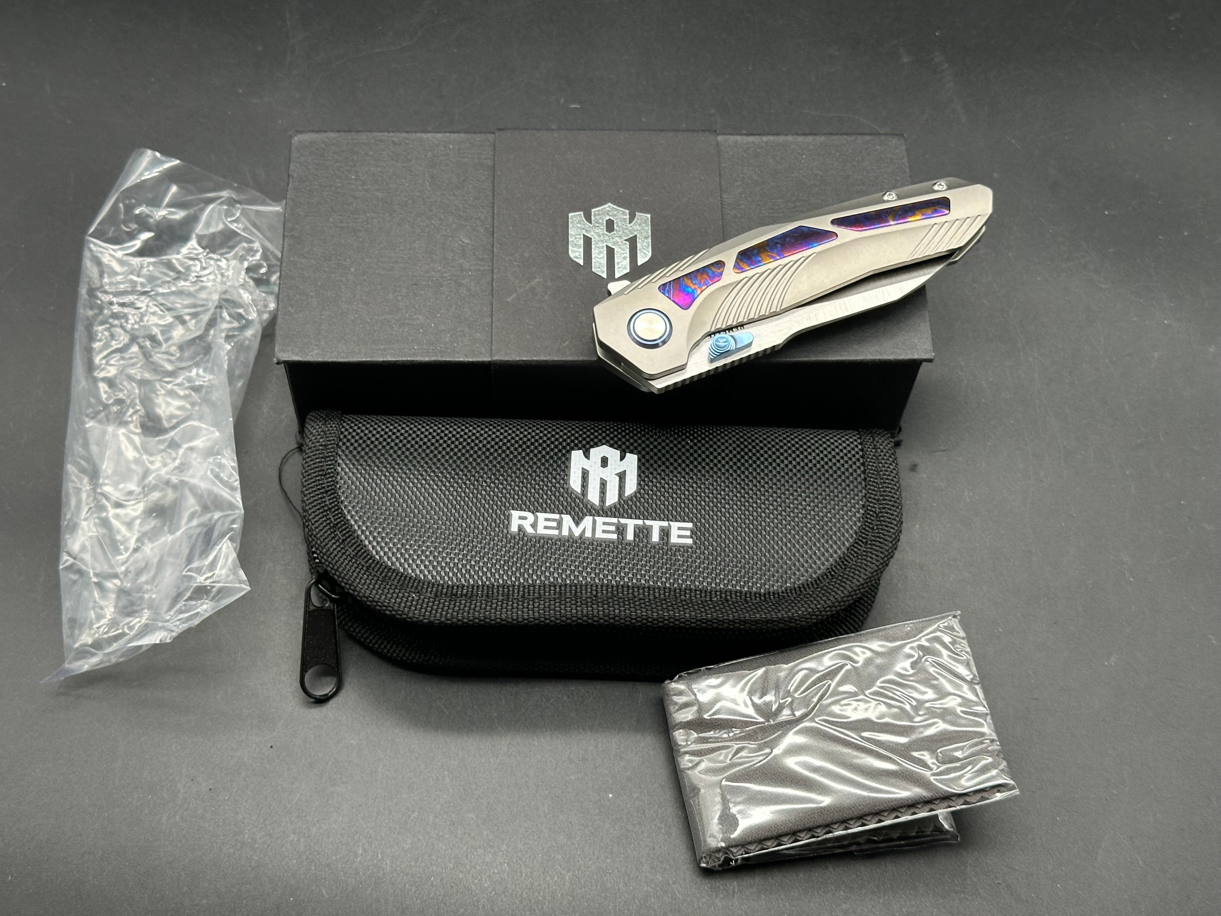 REMETTE RT-Kestrel Knife Titanium Handle S35VN Blade