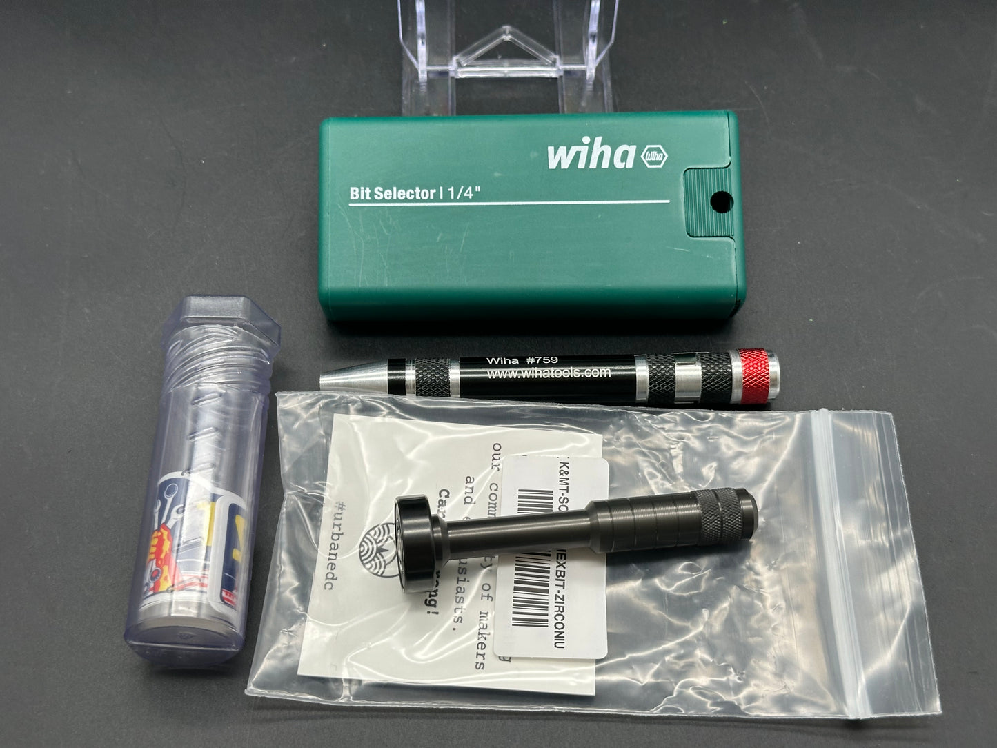 Scout Leather Co. Hex Bit Driver - Zirconium (Limited) + Wiha Bit Selector 1/4" + Wiha #759 Driver