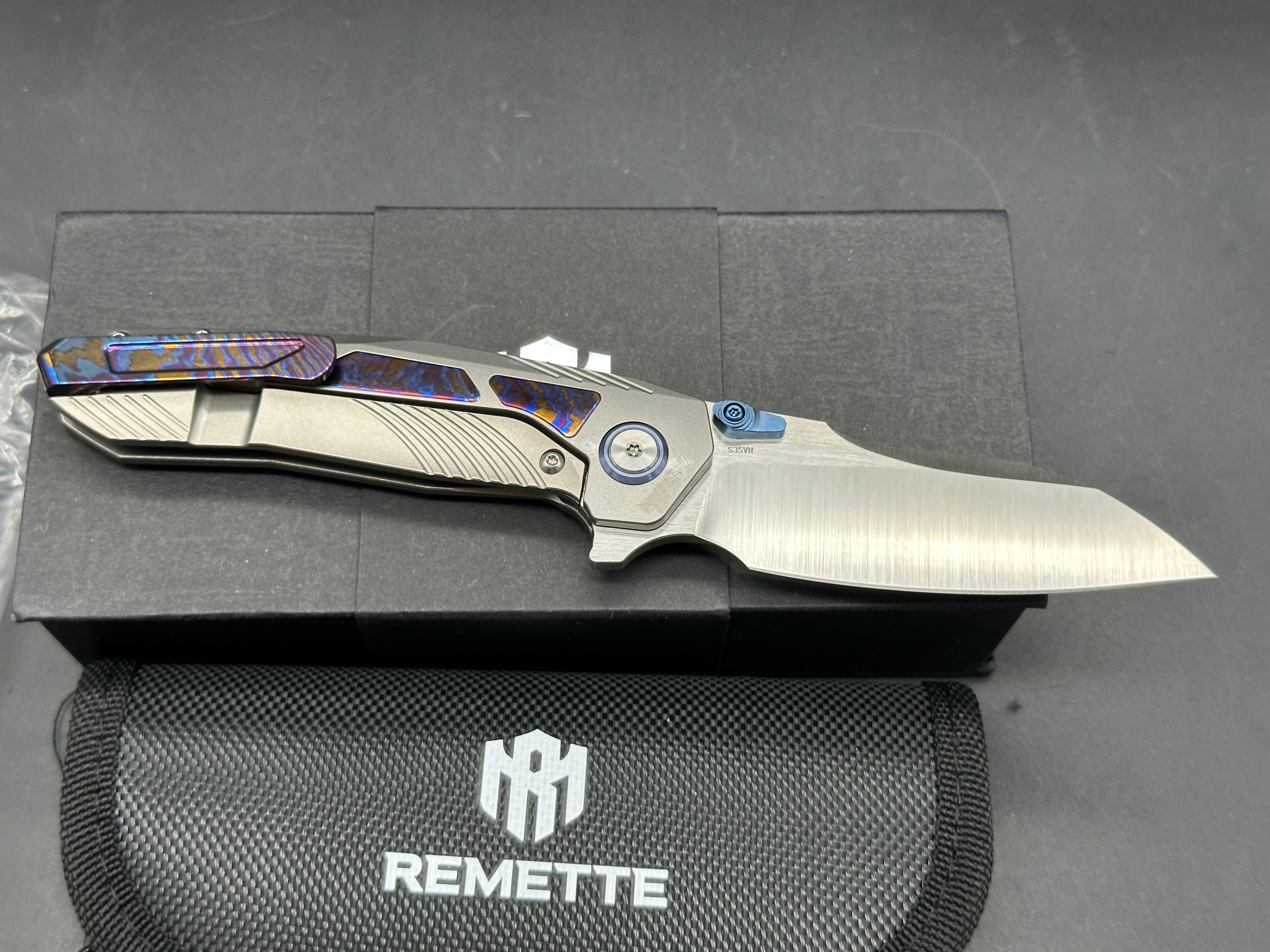 REMETTE RT-Kestrel Knife Titanium Handle S35VN Blade