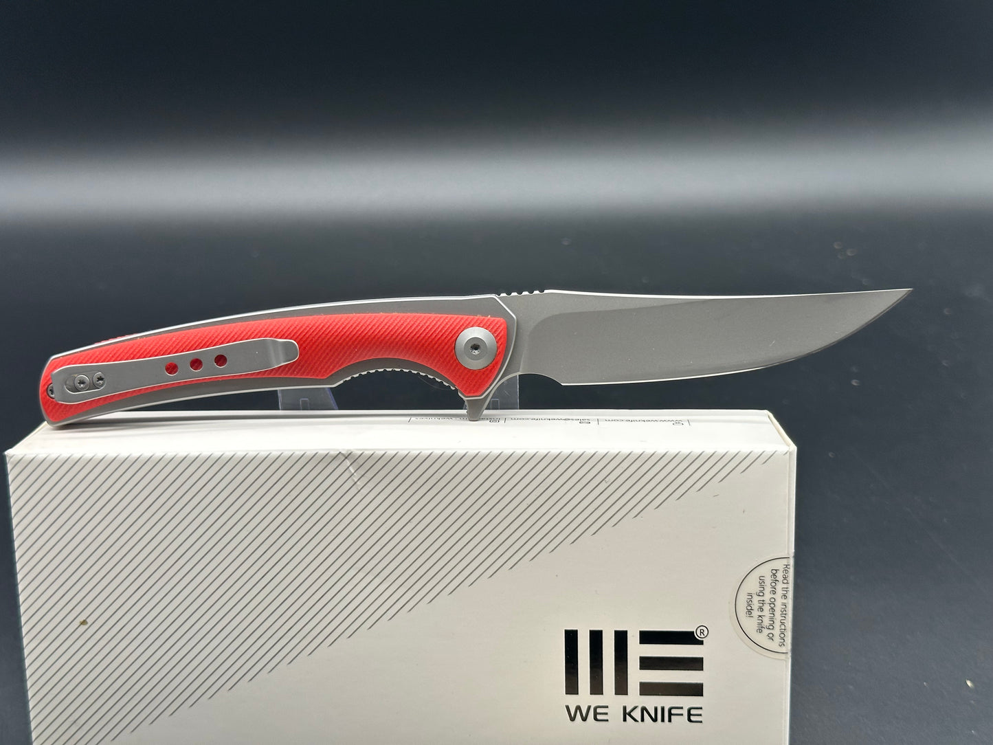 WE Knife Co. 704XR Liner Lock Knife Red G-10 (3.5" Satin)