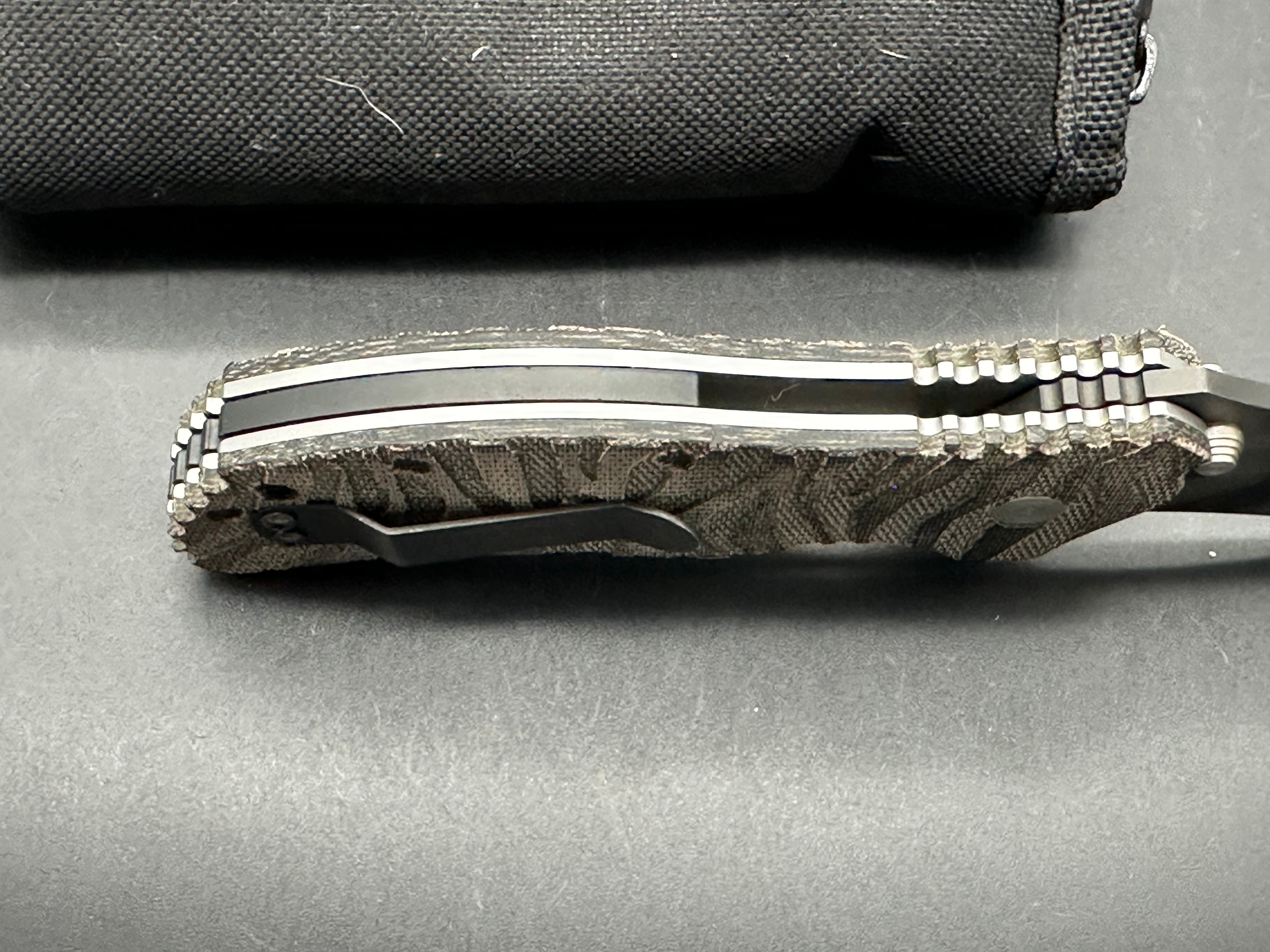 ZERO TOLERANCE ZT 0350 TS WITH TIGER STRIPE MICARTA  CPM S30V STEEL  CUSTOM  SCALES