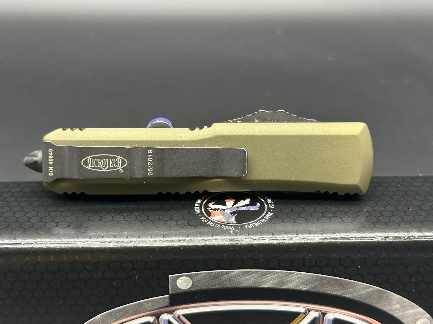 Microtech UTX-85 D/E OTF Automatic Knife OD Green AL 3.125