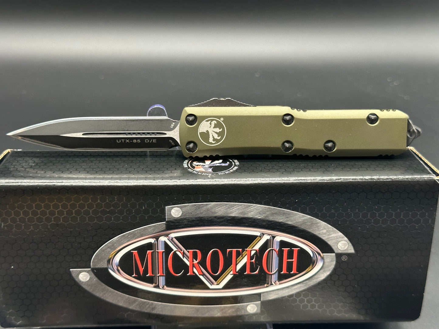 Microtech UTX-85 D/E OTF Automatic Knife OD Green AL 3.125