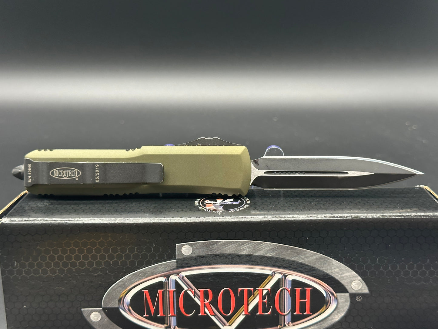 Microtech UTX-85 D/E OTF Automatic Knife OD Green AL 3.125