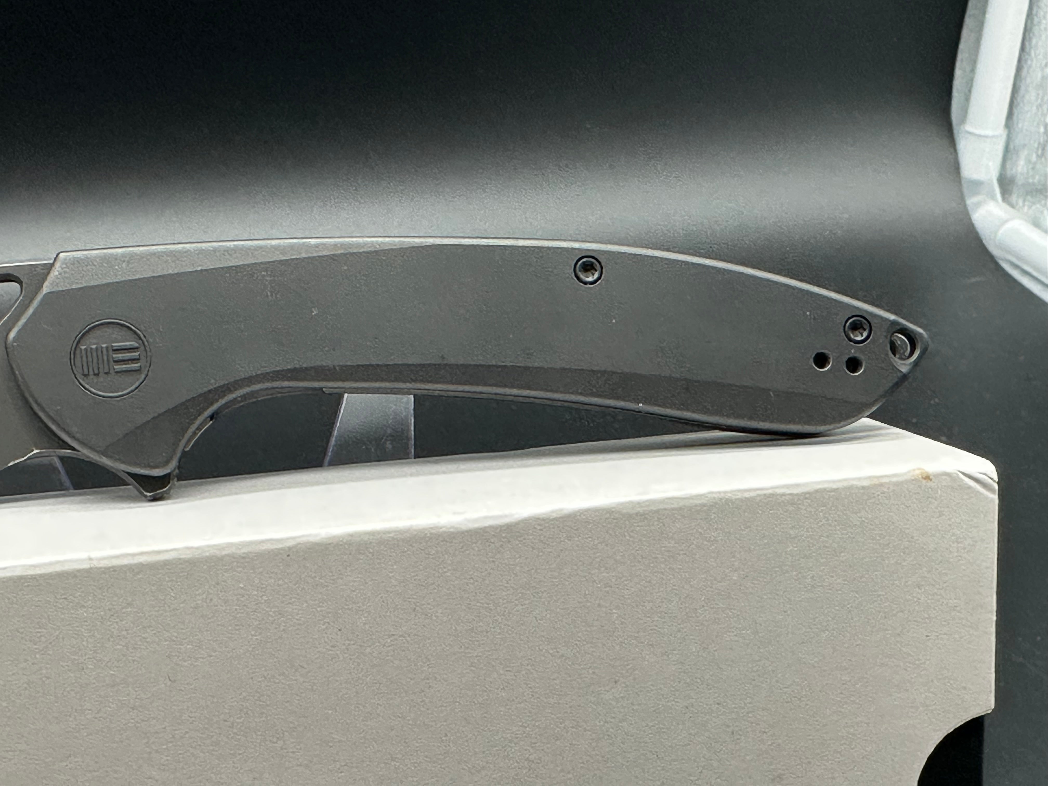 WE Knife Co. Fornix Frame Lock Knife Black Titanium (3.5" Black) 2016B