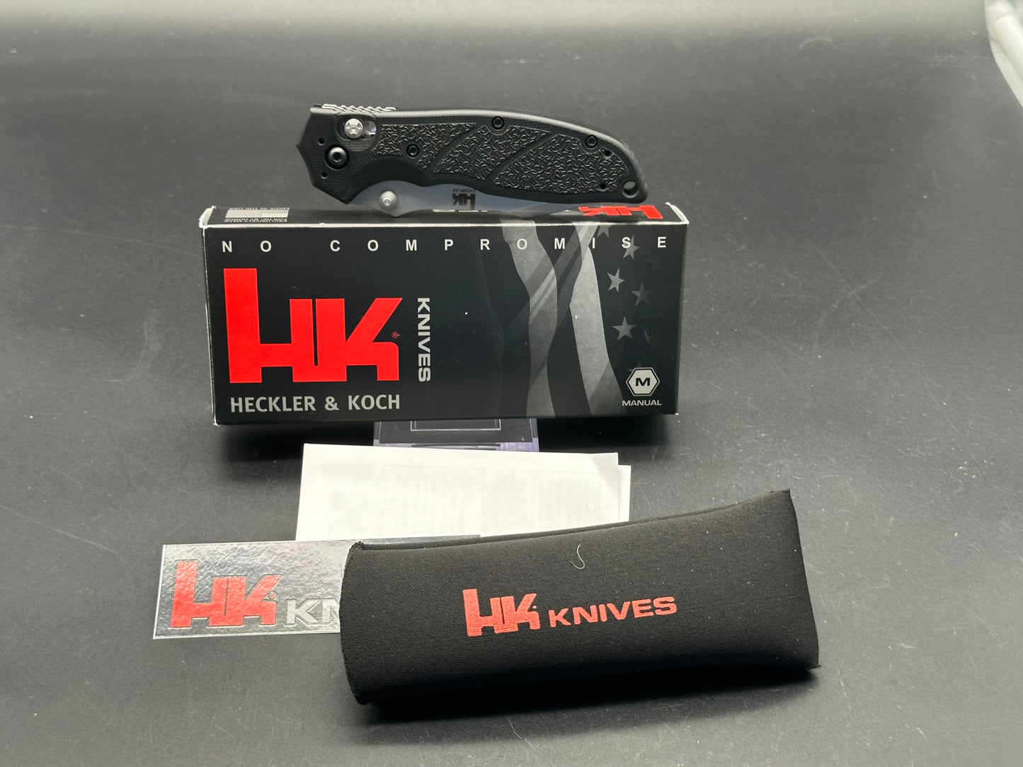 HK Exemplar Pivot Lock Knife Black G-10 (3.25" Stonewash)