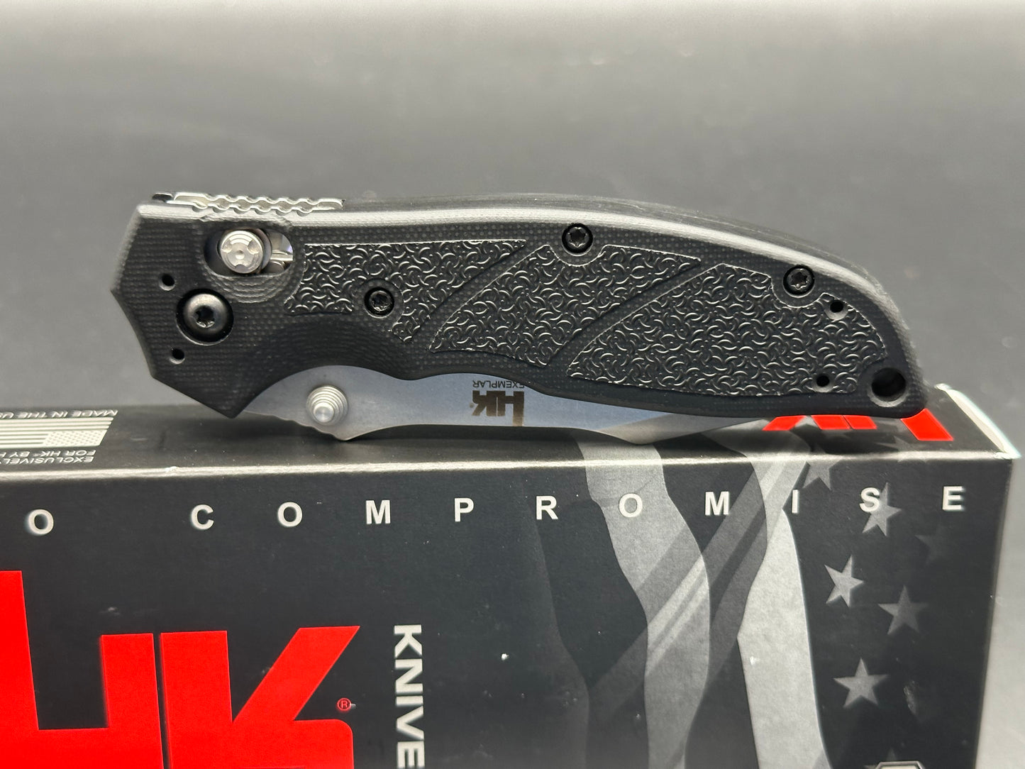 HK Exemplar Pivot Lock Knife Black G-10 (3.25" Stonewash)