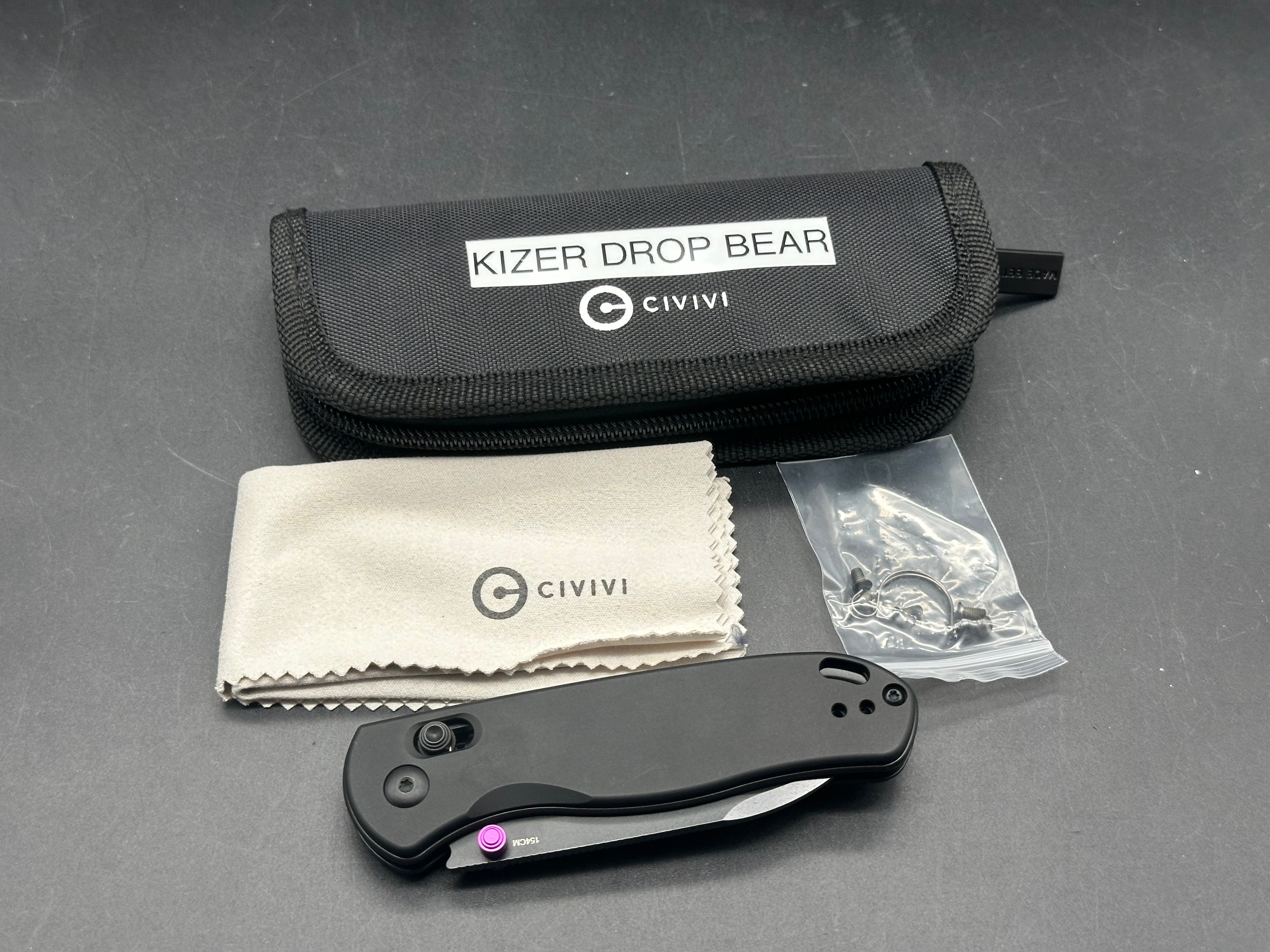 Kizer Drop Bear black aluminum