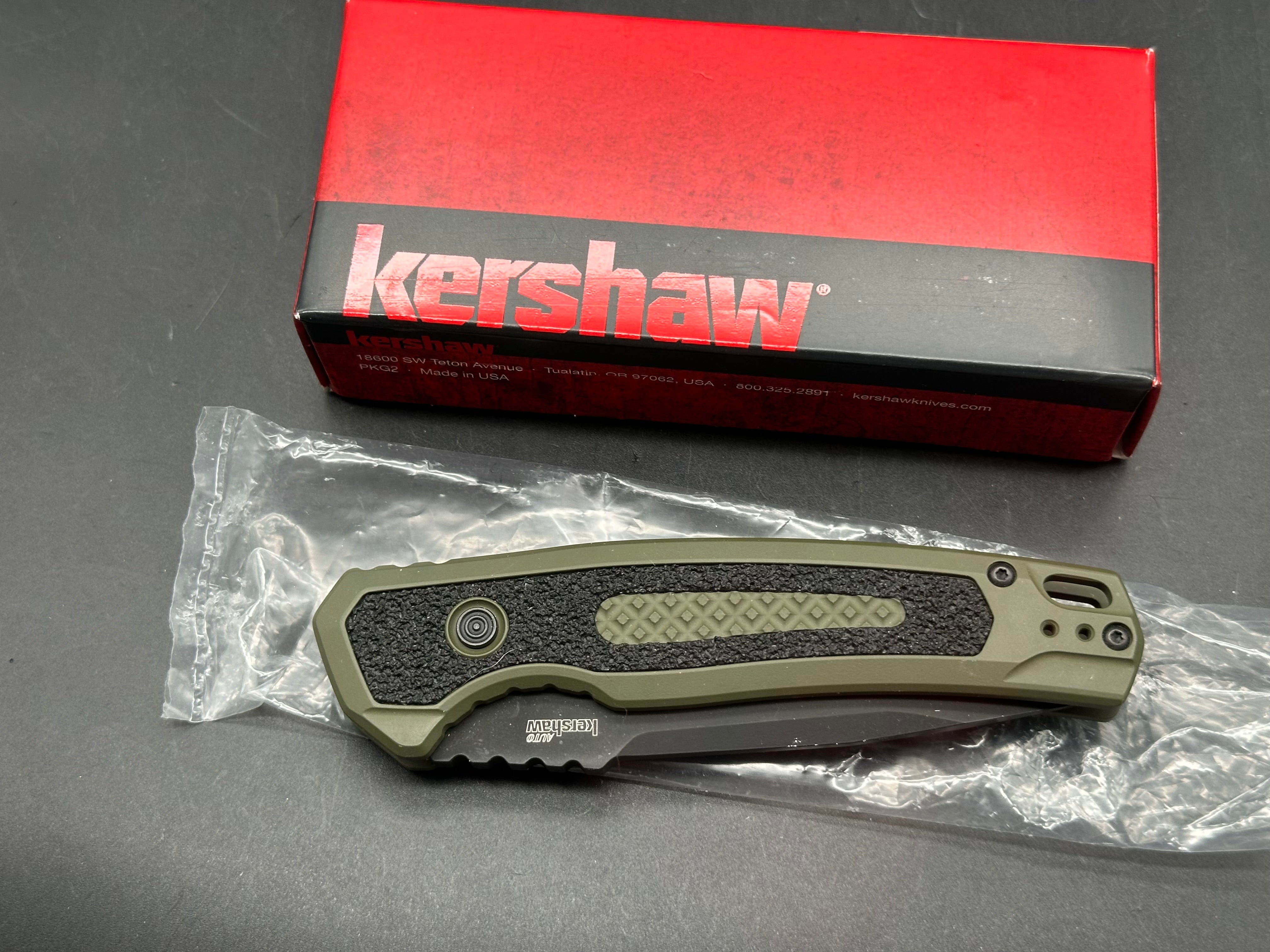 Kershaw Launch 16 Tactical Automatic Knife OD Green (3.4" Black M4)