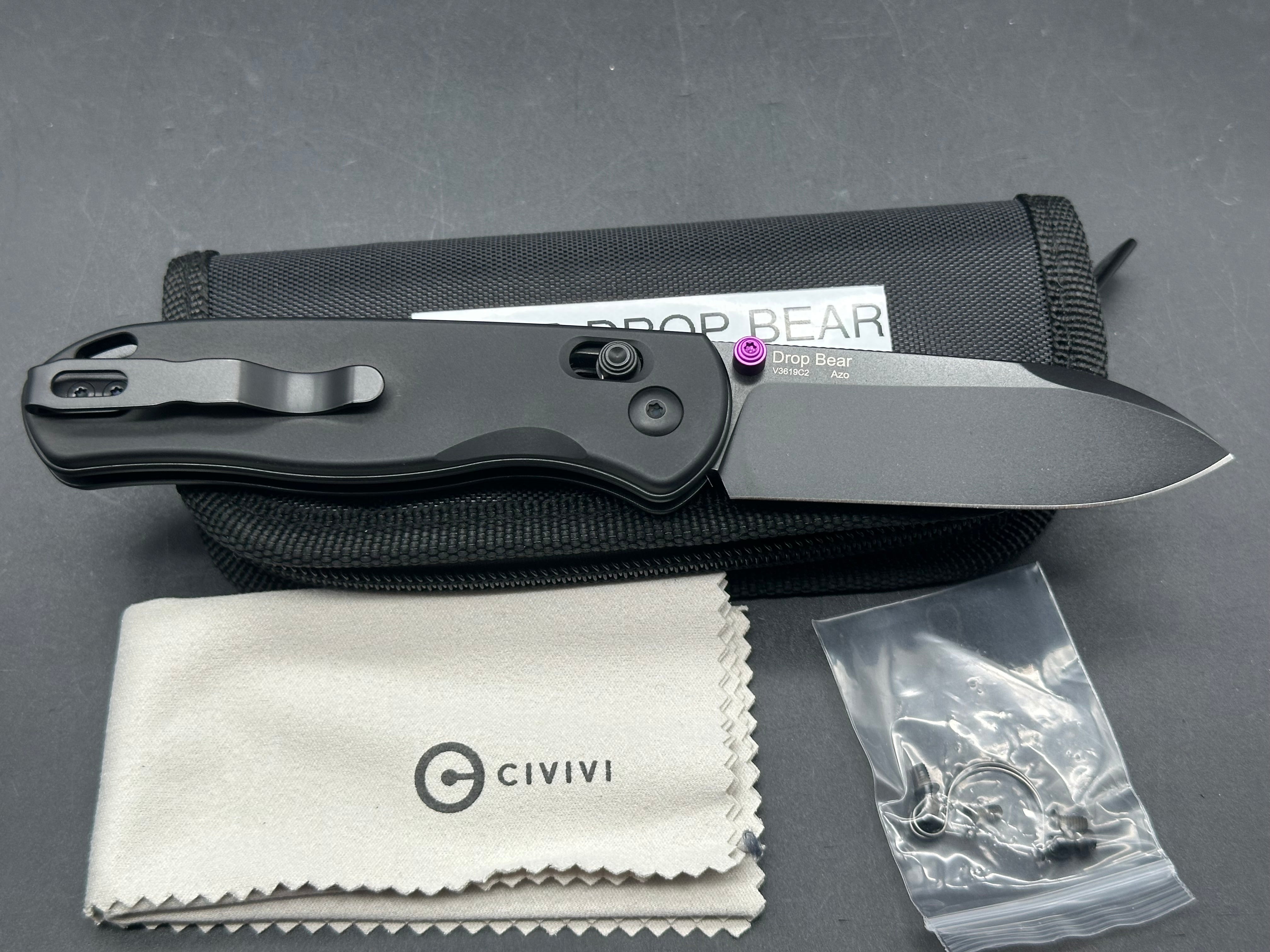 Kizer Drop Bear black aluminum