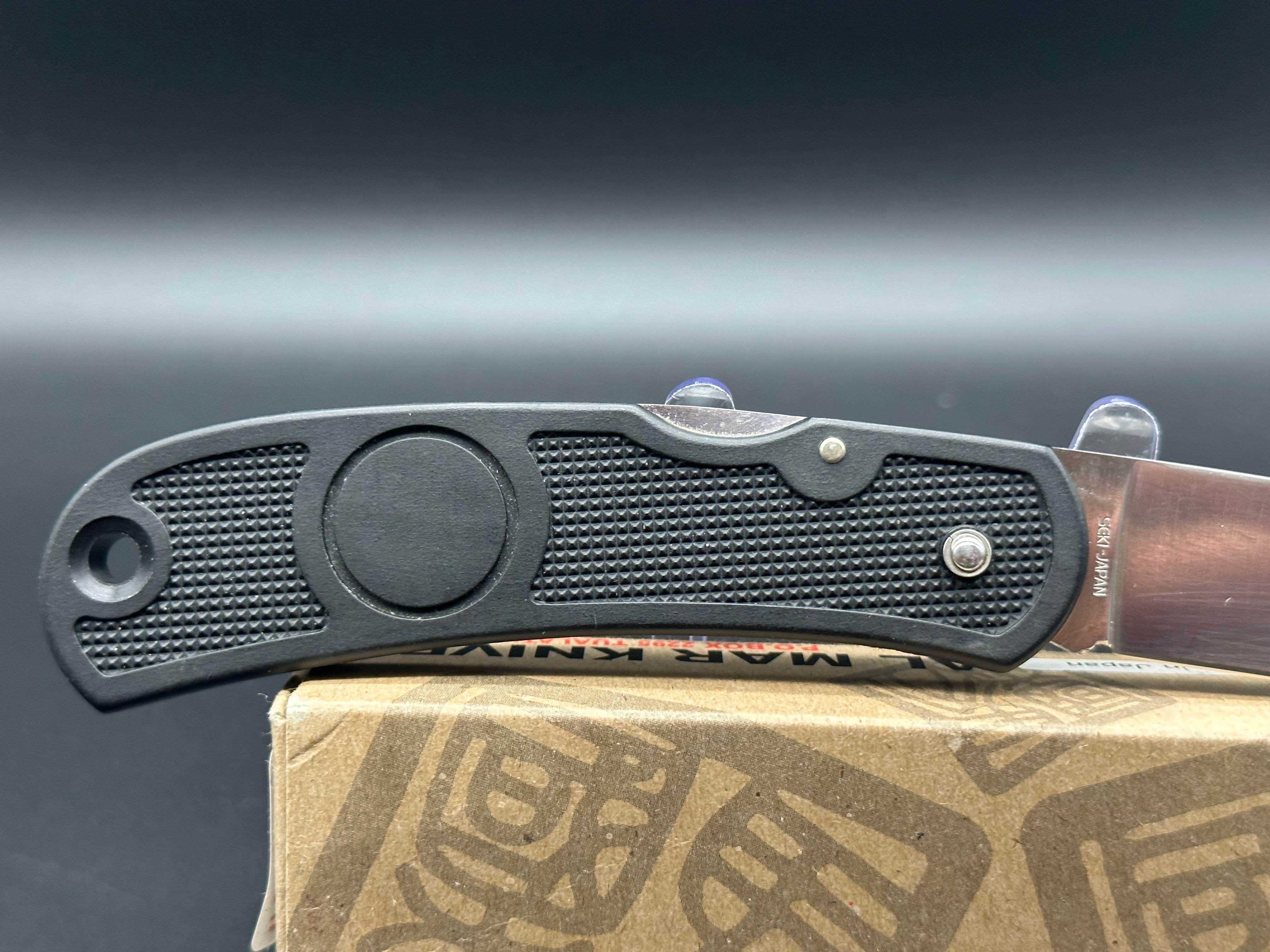 Al ATS-34 Mar knife Fisherman - Folding Black Seki Japan Airweight 