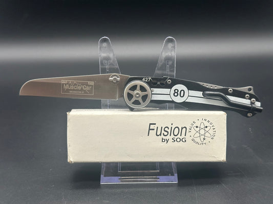 SOG Fusion Muscle Car Lockback Theme Knife 3-1/8" Blade - F05