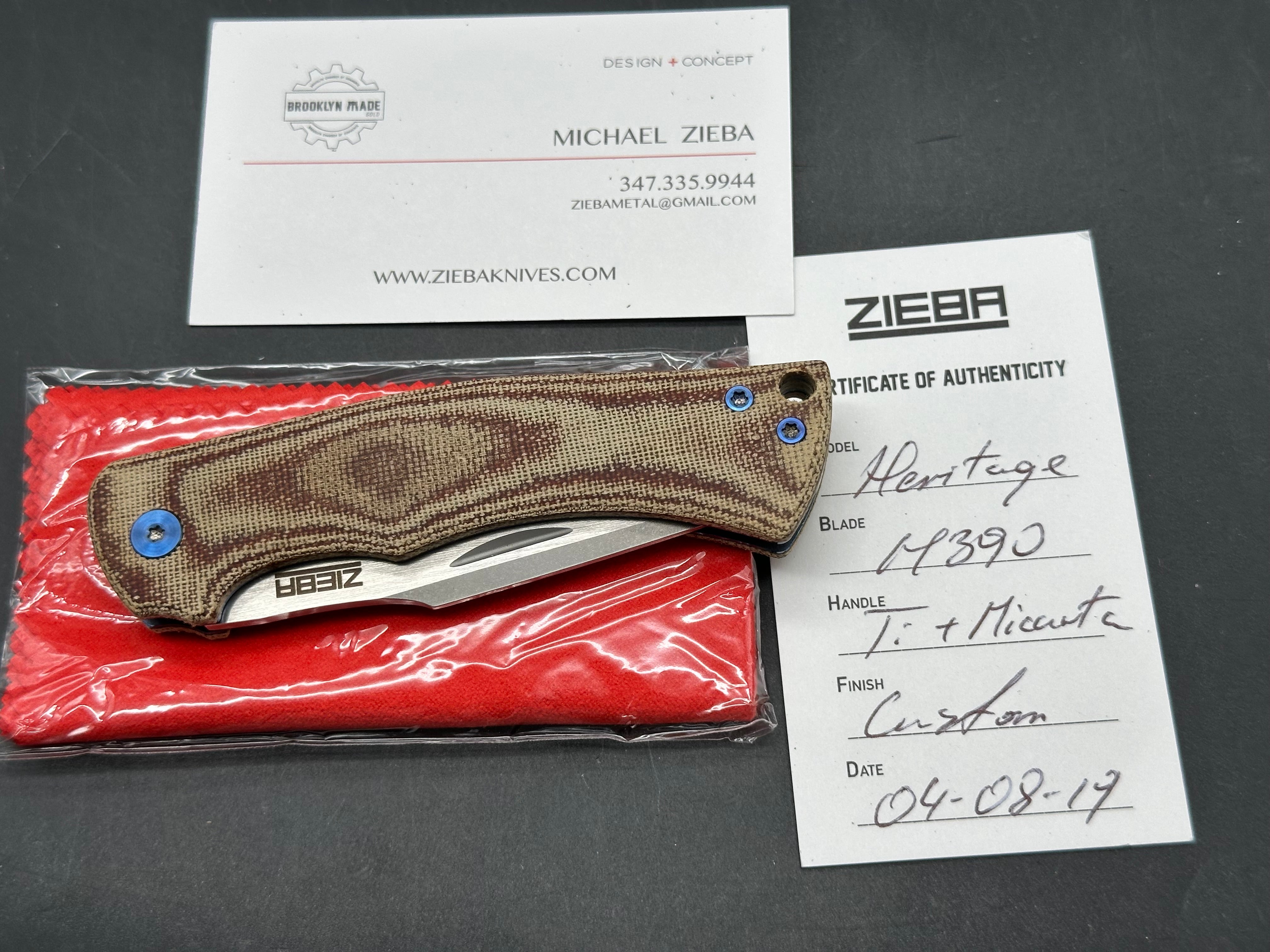 Zieba Heritage Slipjoint - Natural Micarta