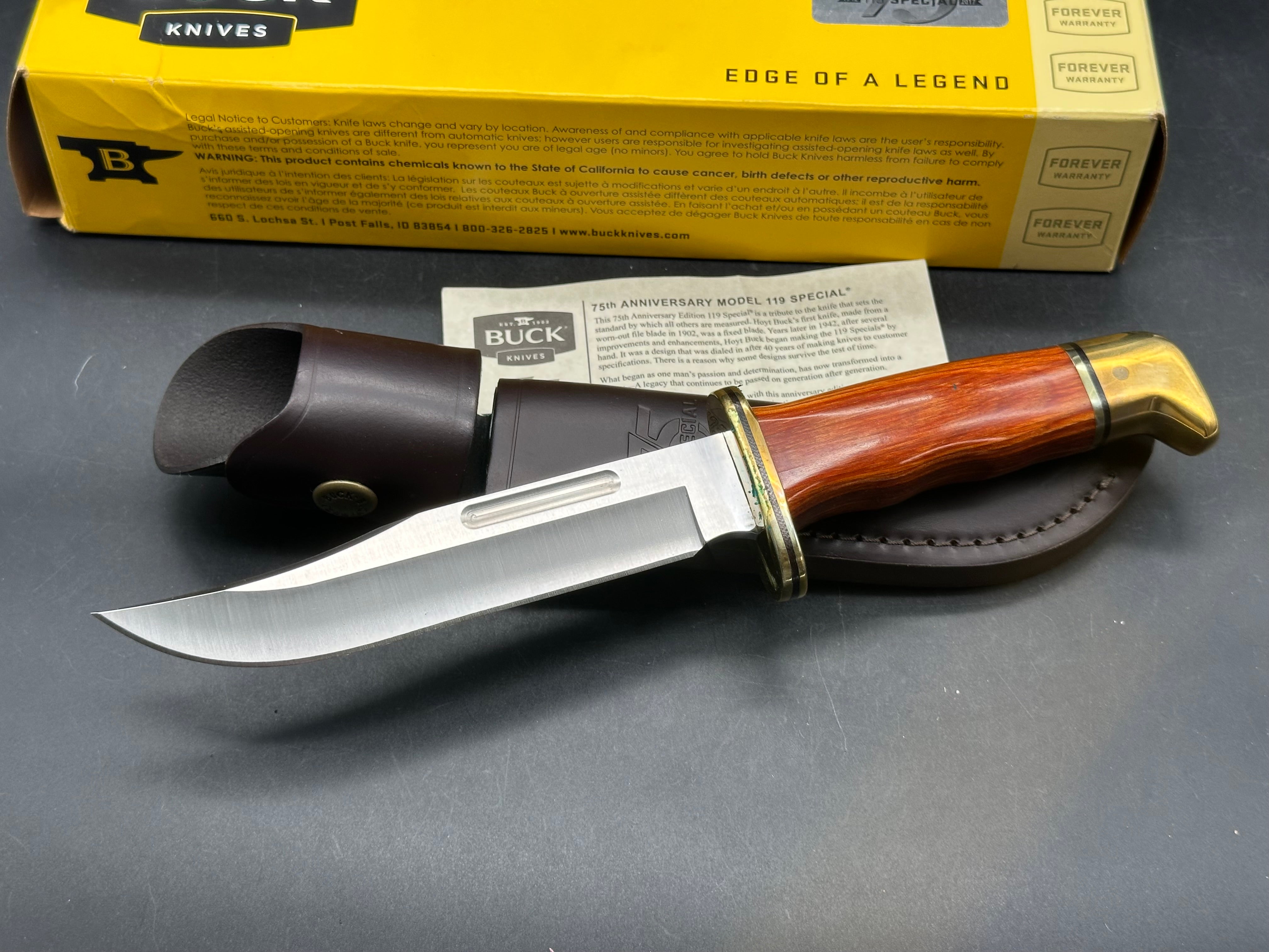 BUCK 119 ANNIVERSARY EDITION  SOME SMALL BLEMS ON GUARD