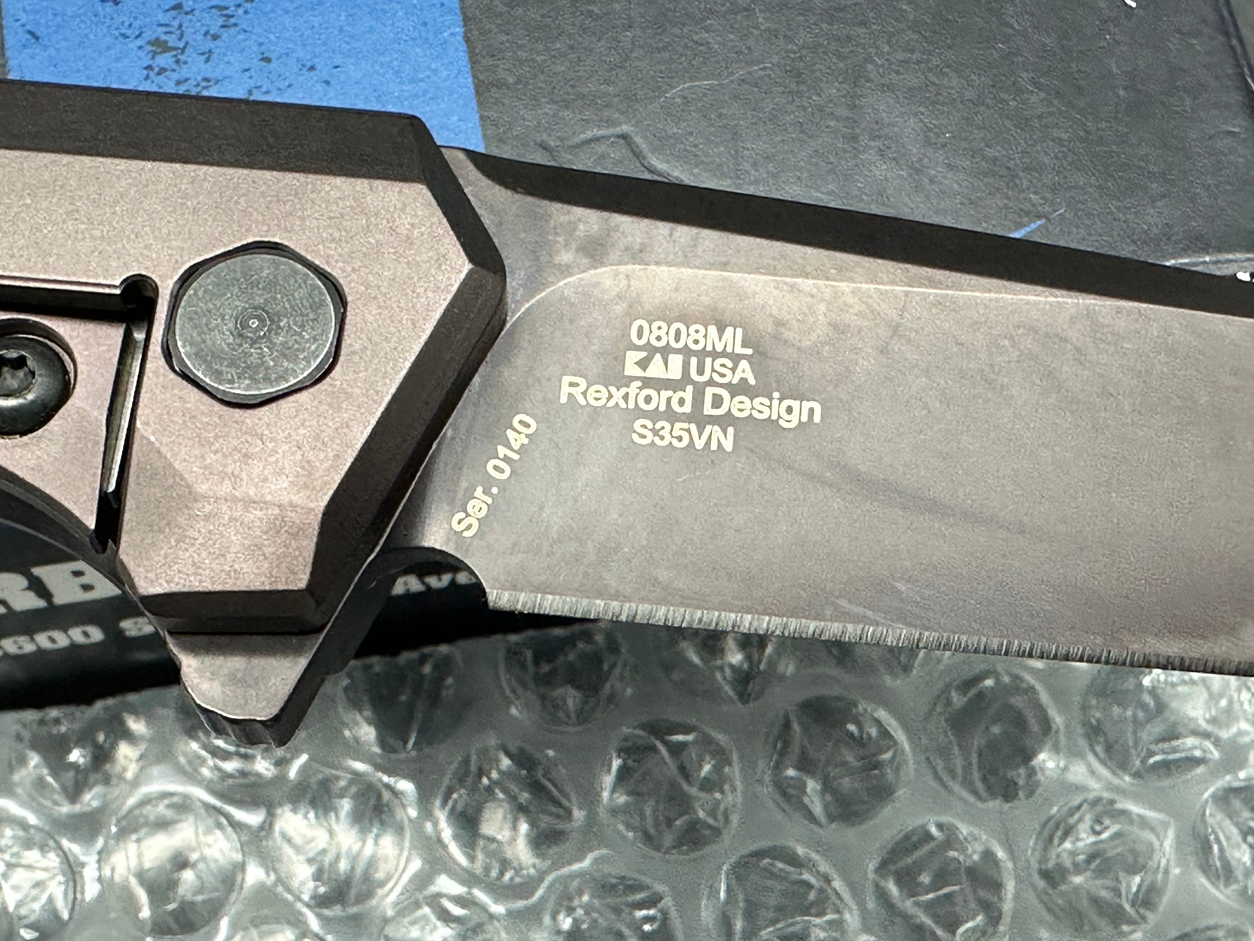 Zero Tolerance ZT 0808 SPRINT RUN MOLON LABE BRONZE TITANIUM HANDLE  3.25" BLADE S35VN