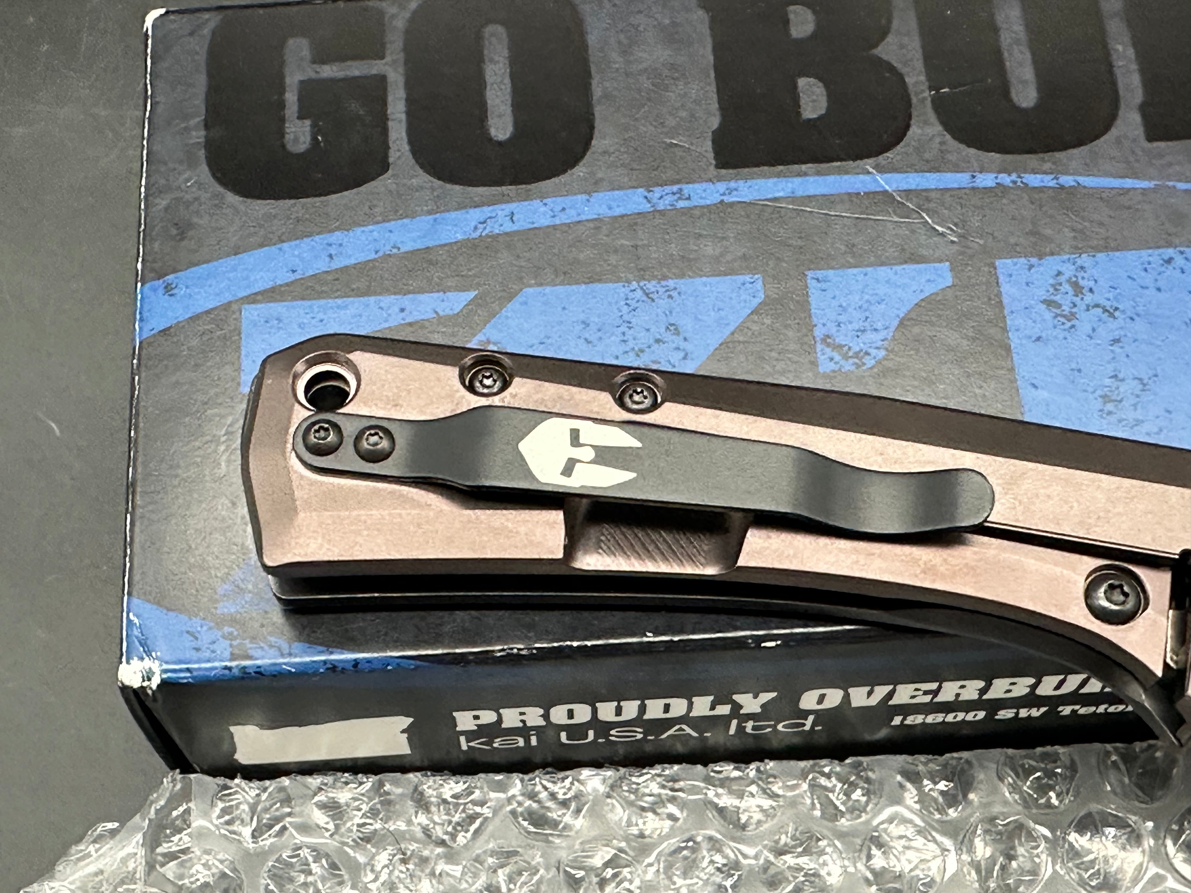 Zero Tolerance ZT 0808 SPRINT RUN MOLON LABE BRONZE TITANIUM HANDLE  3.25" BLADE S35VN