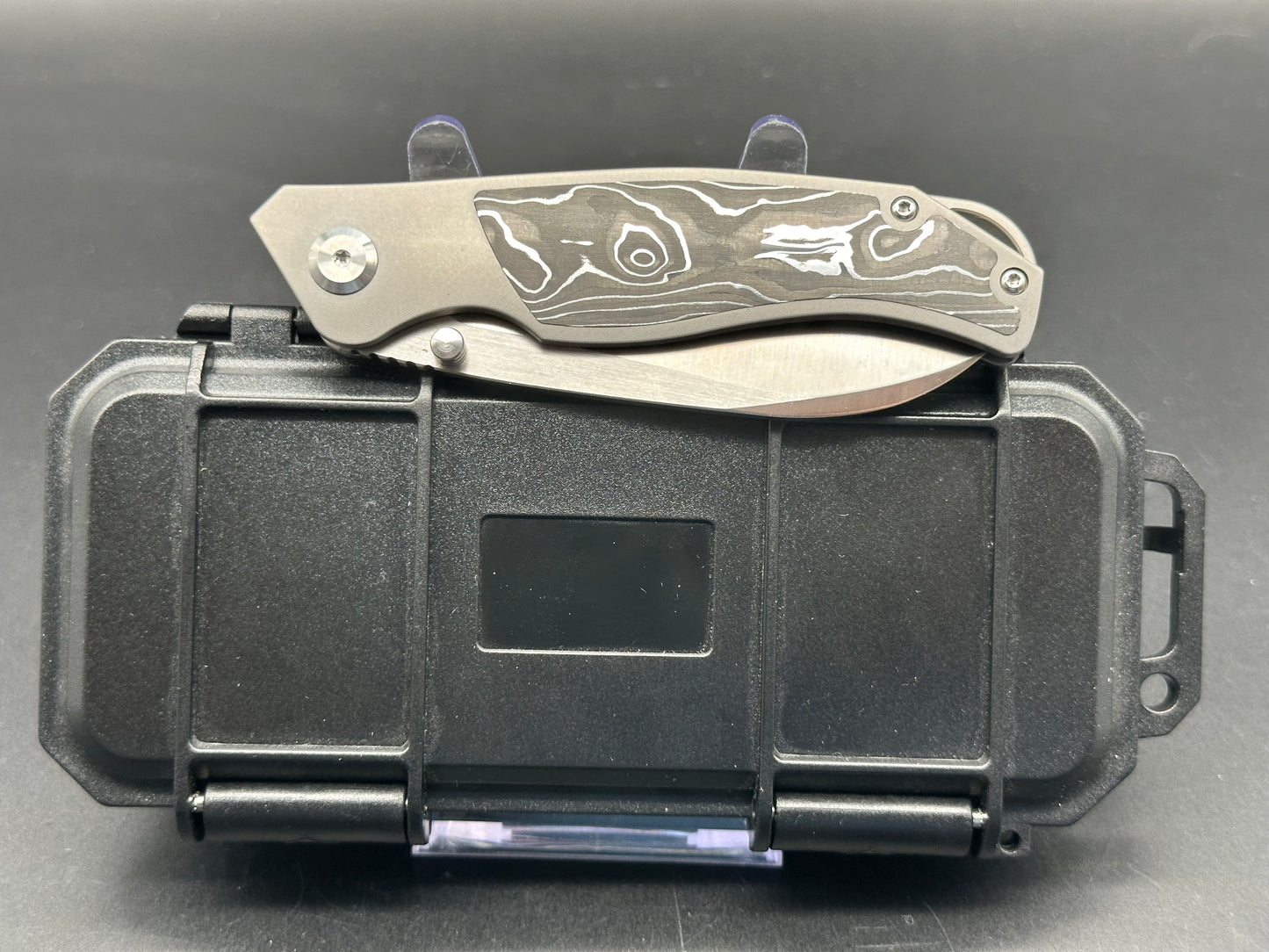 Tuya Knife Envy V4 Frame Lock Knife Titanium/CF Aluminum (3.25" Satin)