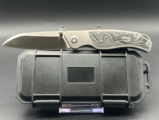 Tuya Knife Envy V4 Frame Lock Knife Titanium/CF Aluminum (3.25" Satin)