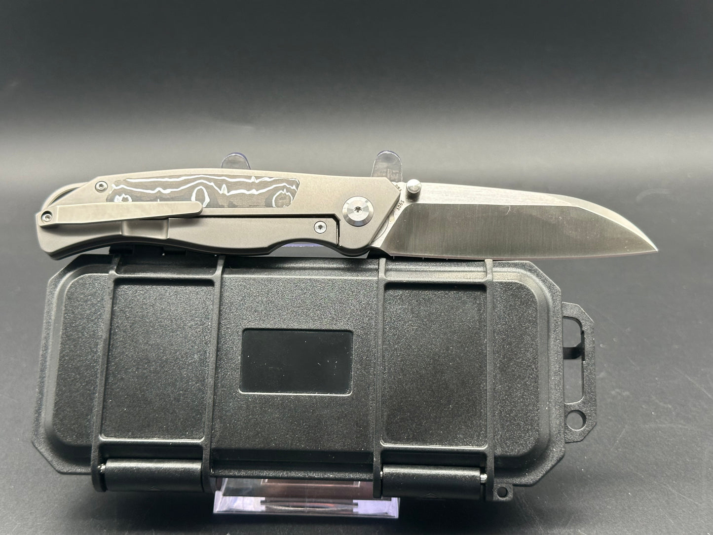 Tuya Knife Envy V4 Frame Lock Knife Titanium/CF Aluminum (3.25" Satin)