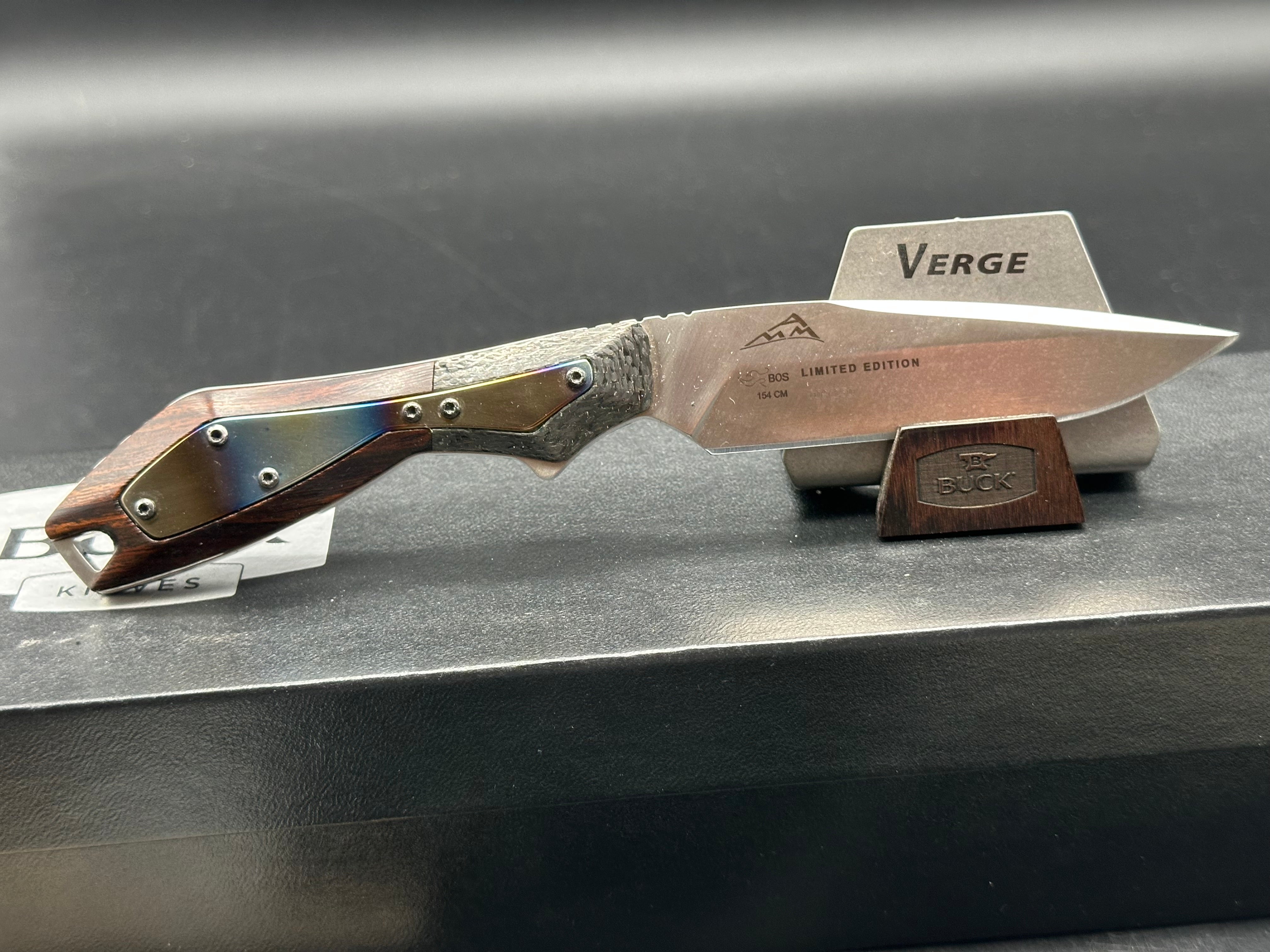 Buck Verge Limited Edition Fixed Blade Knife CF/Ironwood (3.75" Satin)