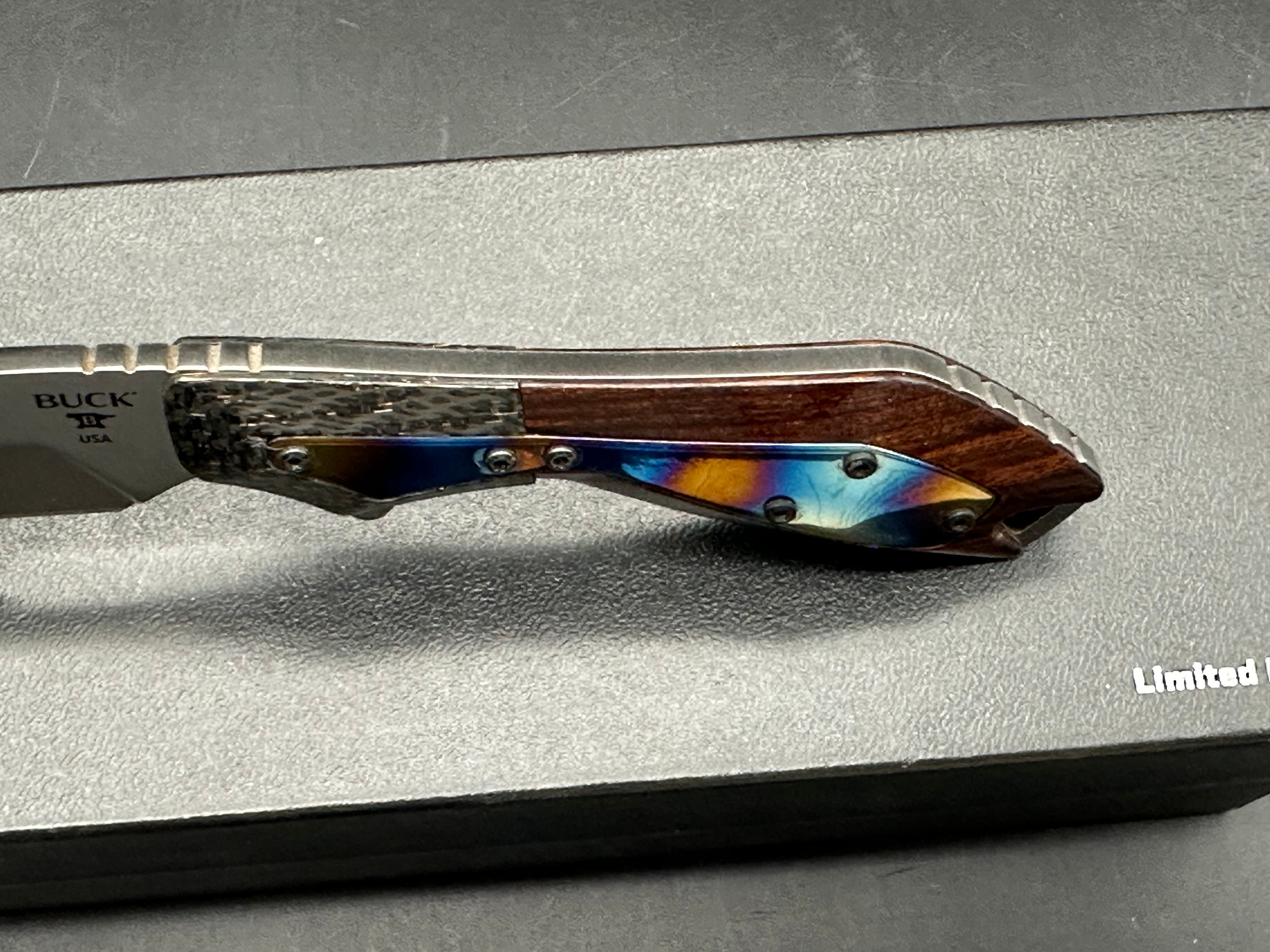Buck Verge Limited Edition Fixed Blade Knife CF/Ironwood (3.75" Satin)