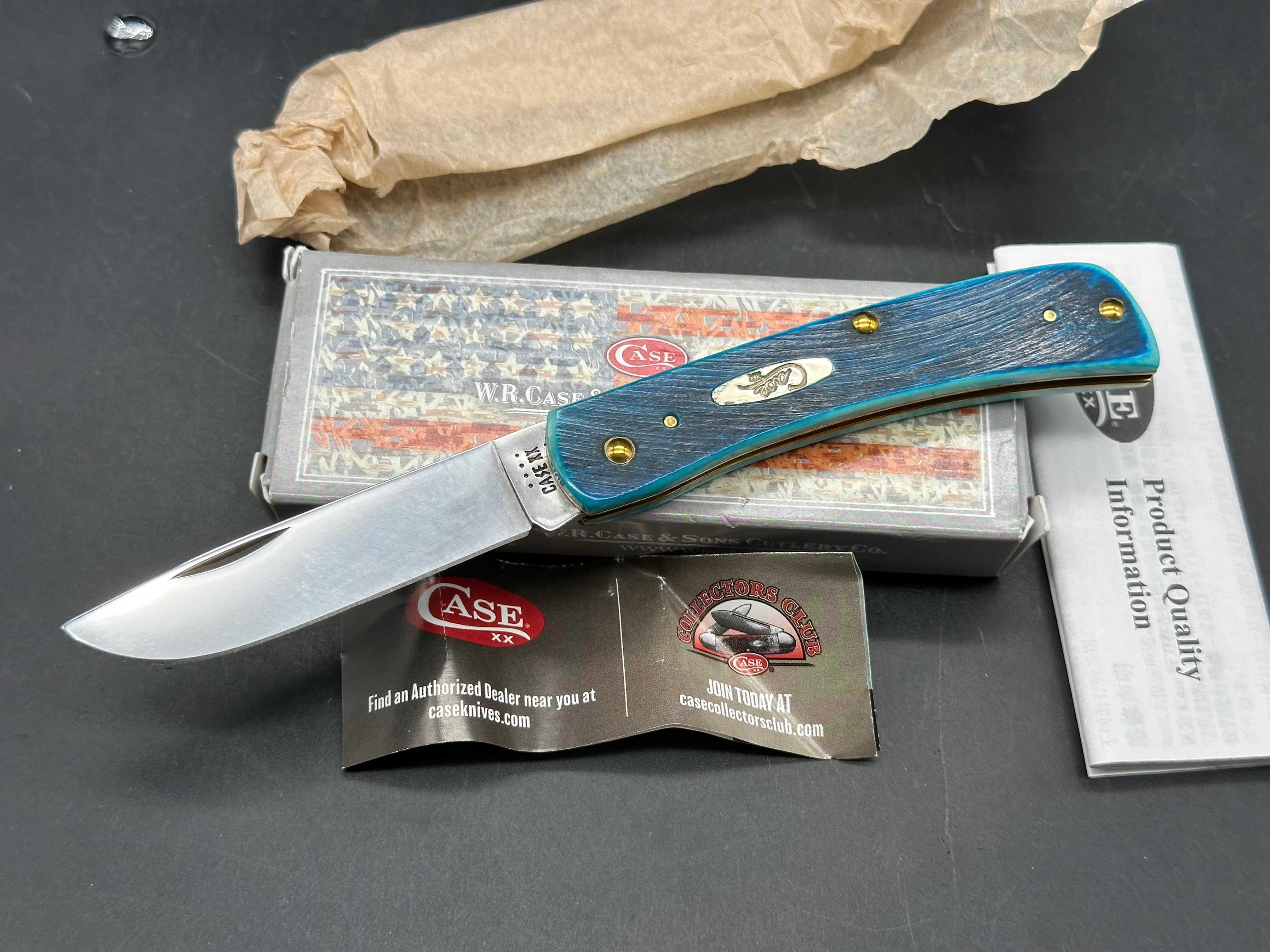 Case Sodbuster Jr Caribbean Blue bone saw cut jig