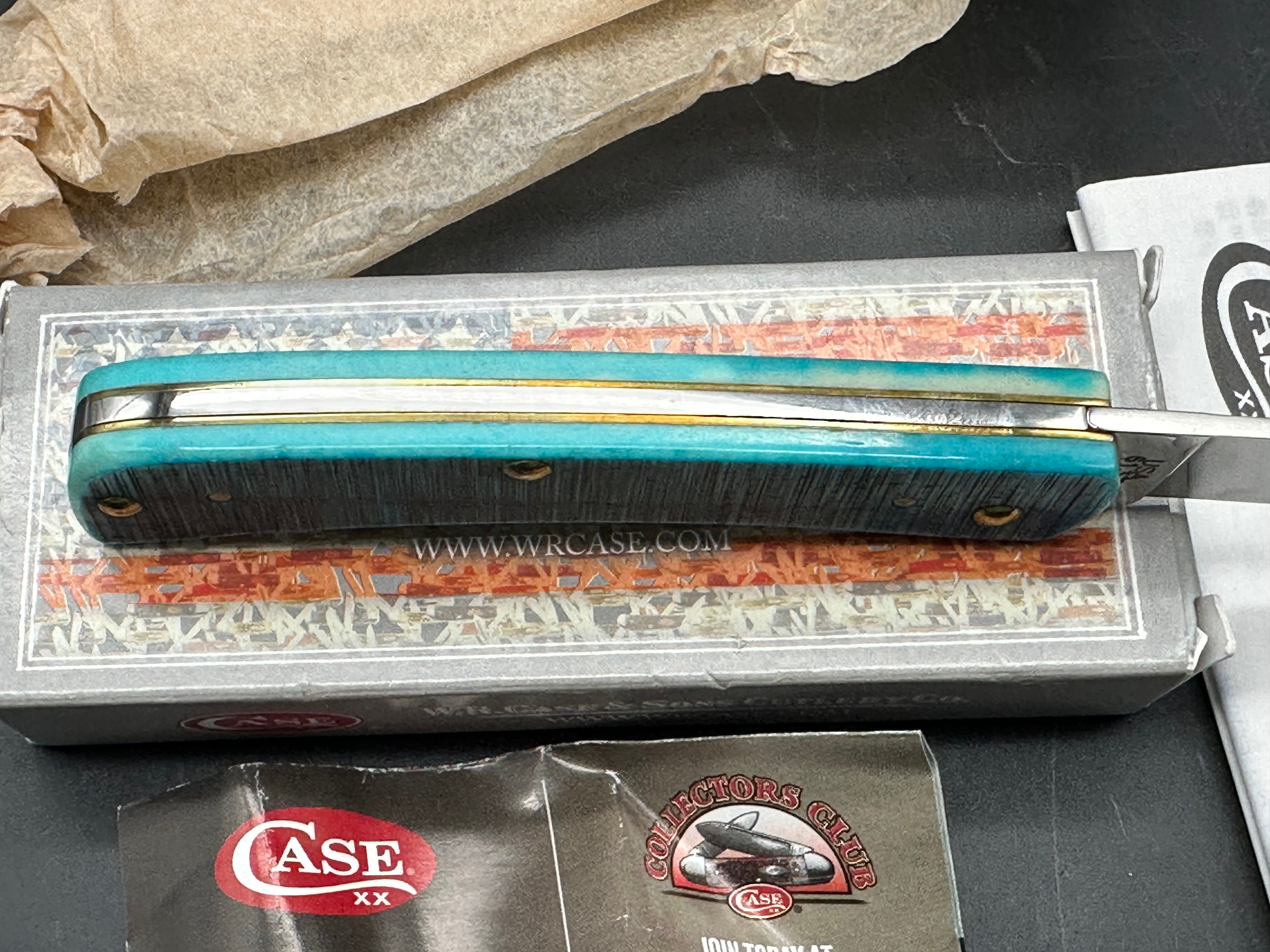 Case Sodbuster Jr Caribbean Blue bone saw cut jig