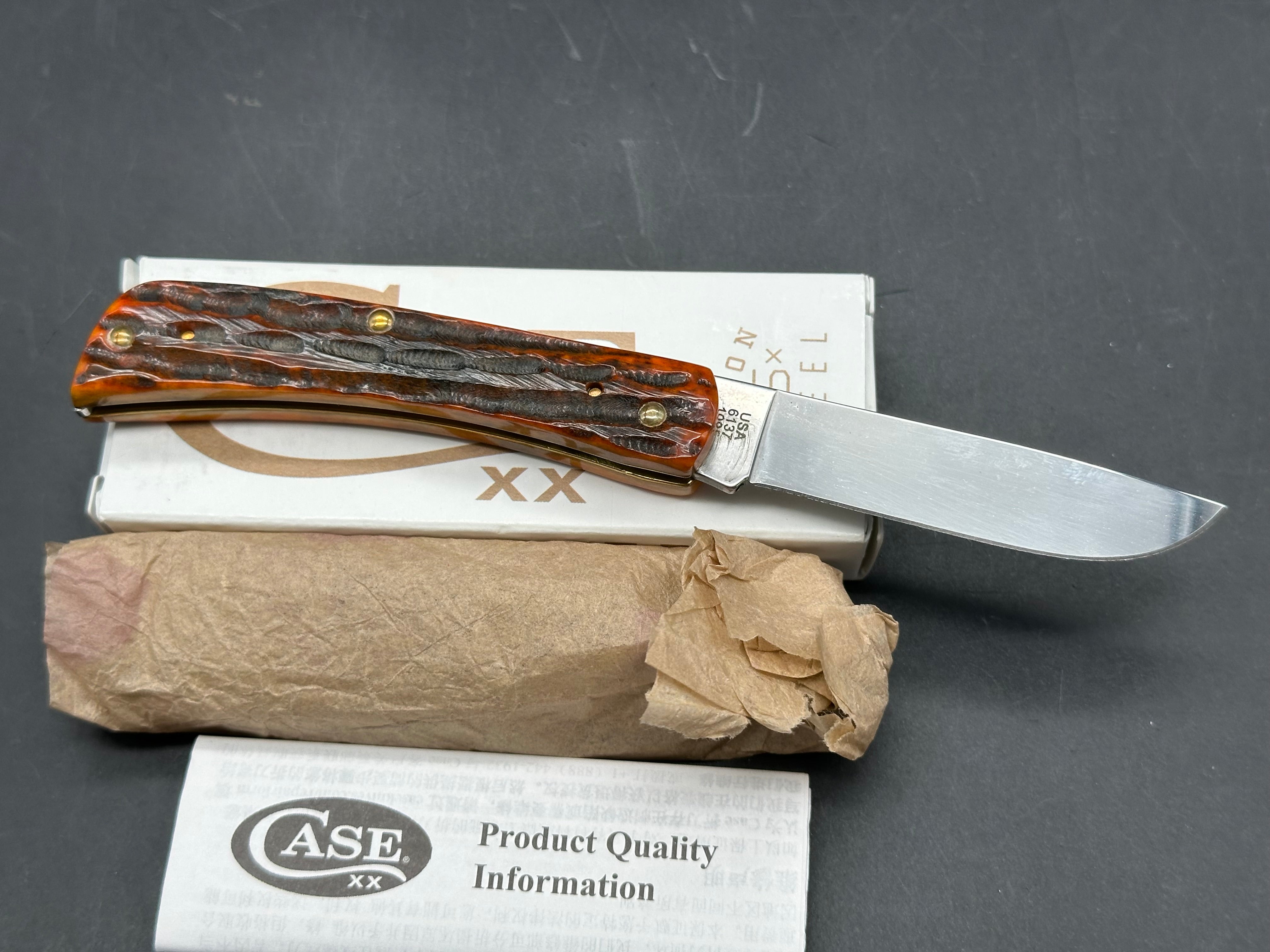 Case Sodbuster Jr autumn bone deep canyon carbon steel