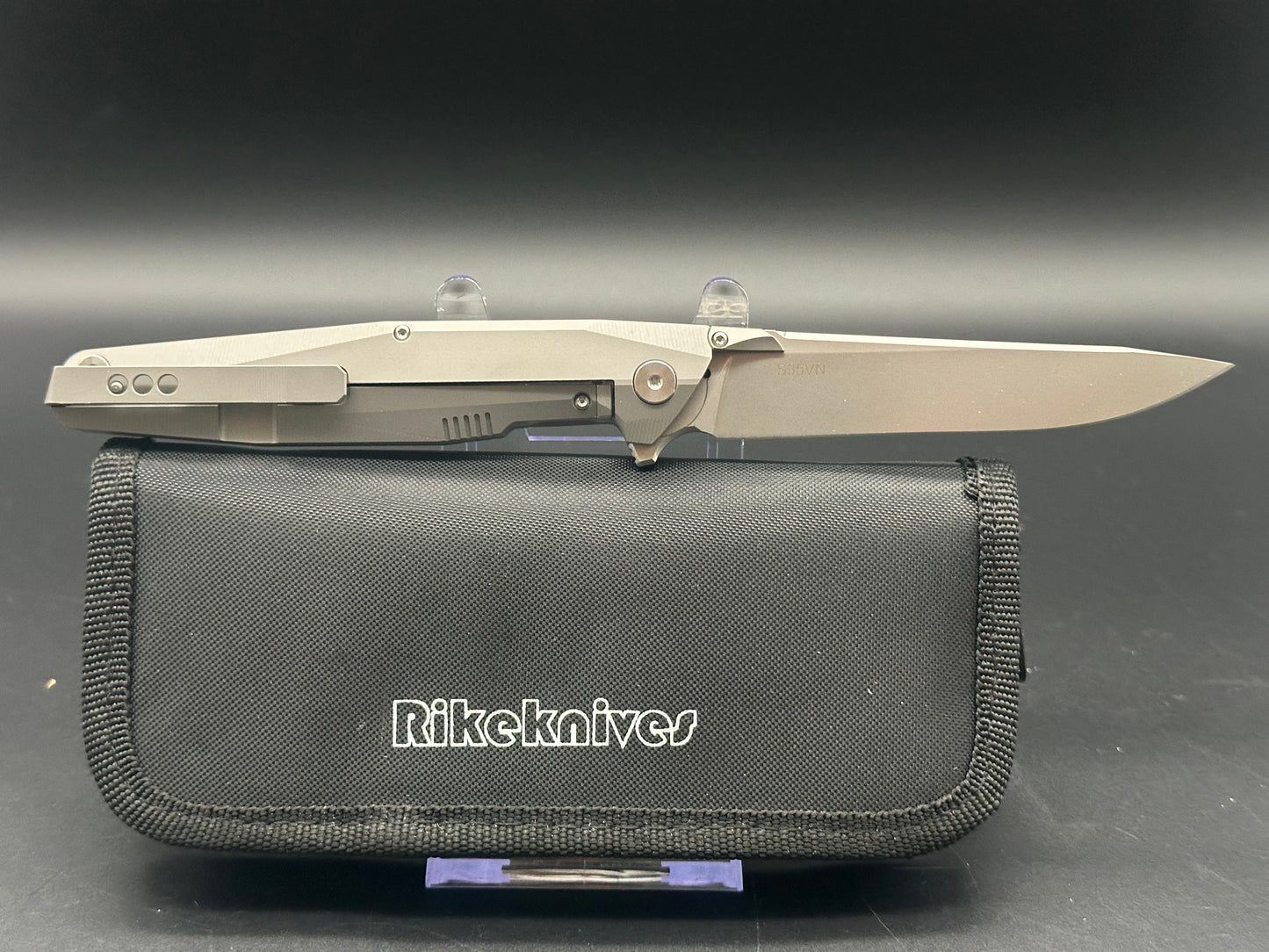 Rike Knife 1507S Kwaiken Flipper Plain Titanium (3.75" Bead Blast)